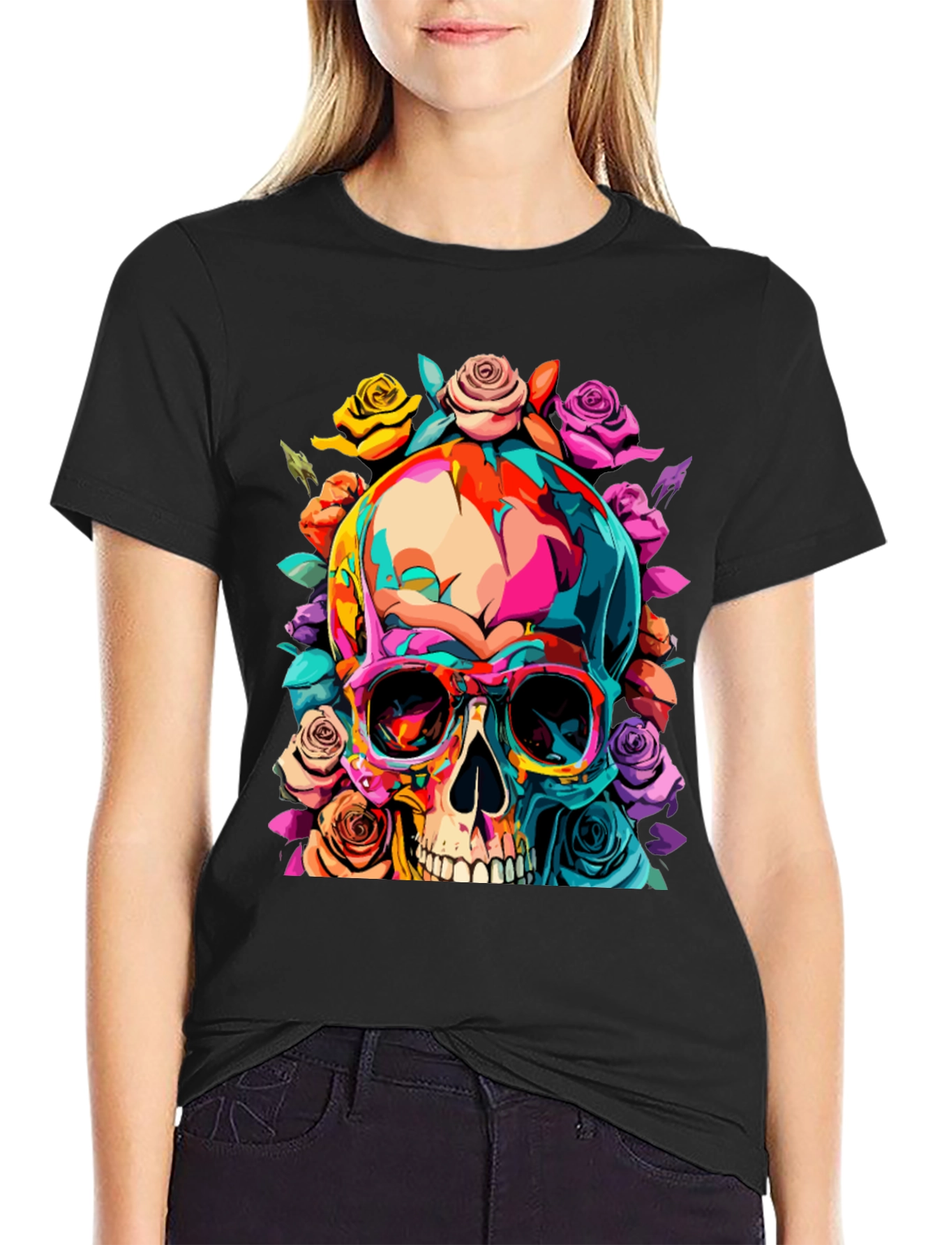 Skull & Roses Graphic Tee