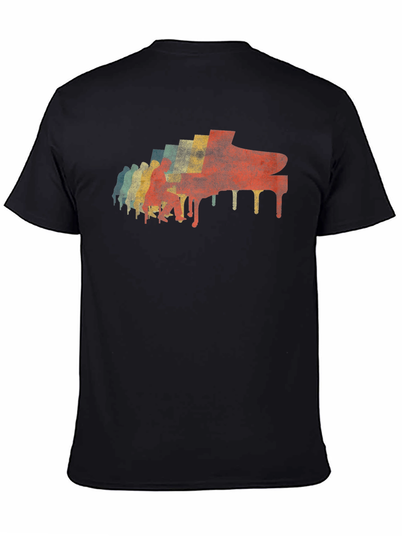 Retro Piano Graphic T-Shirt - Cool Music Lover Tee