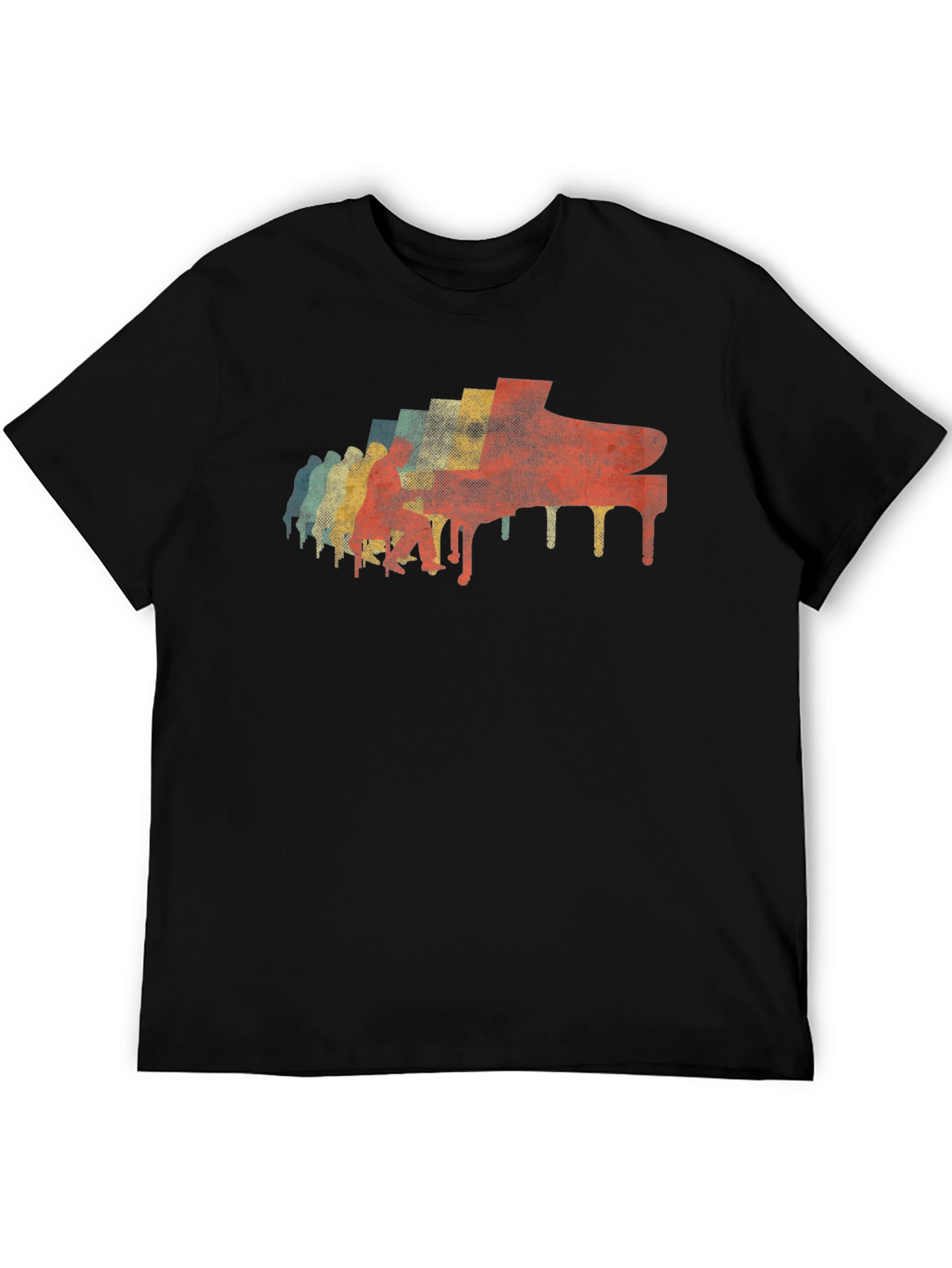 Retro Piano Graphic T-Shirt - Cool Music Lover Tee