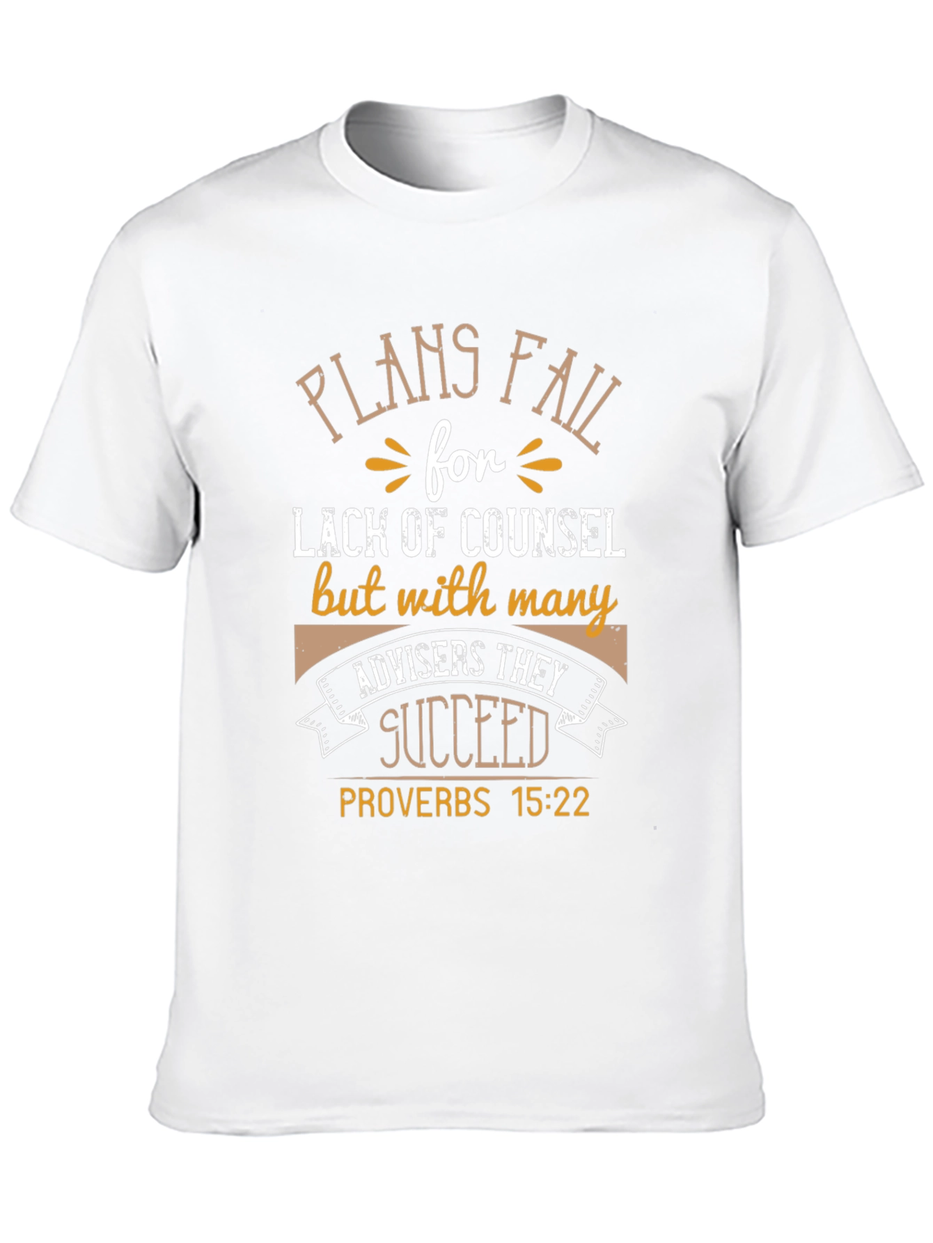 Plans Fail Proverbs 15:22 Black T-Shirt