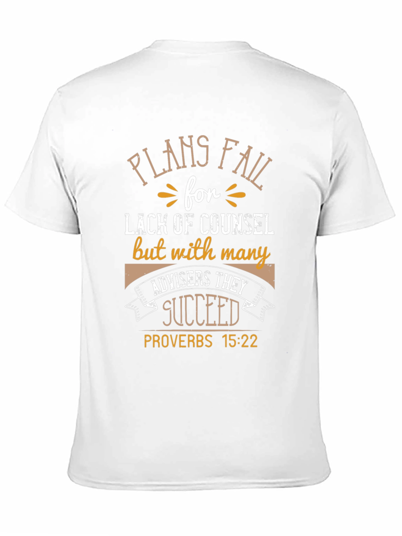 Plans Fail Proverbs 15:22 Black T-Shirt