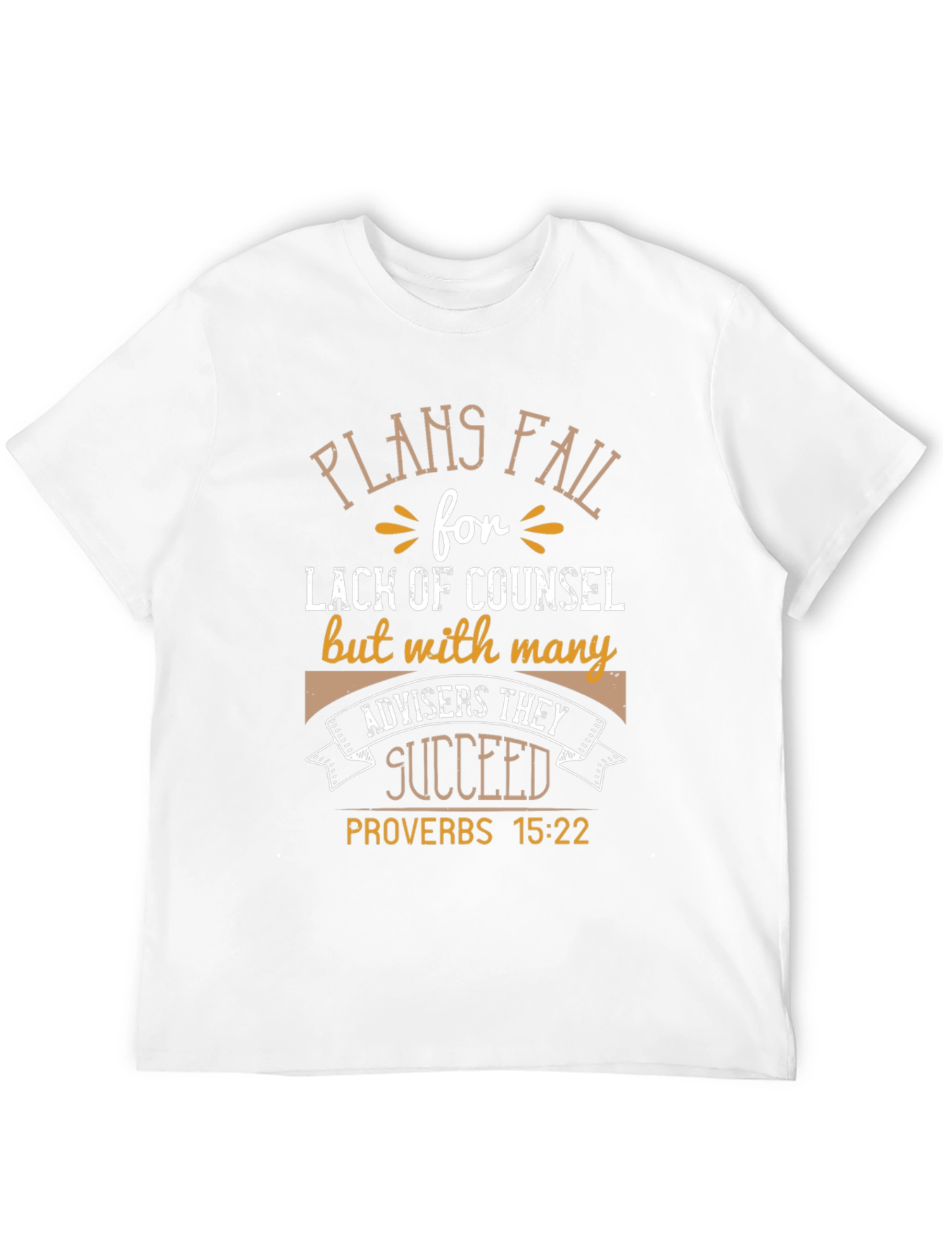 Plans Fail Proverbs 15:22 Black T-Shirt