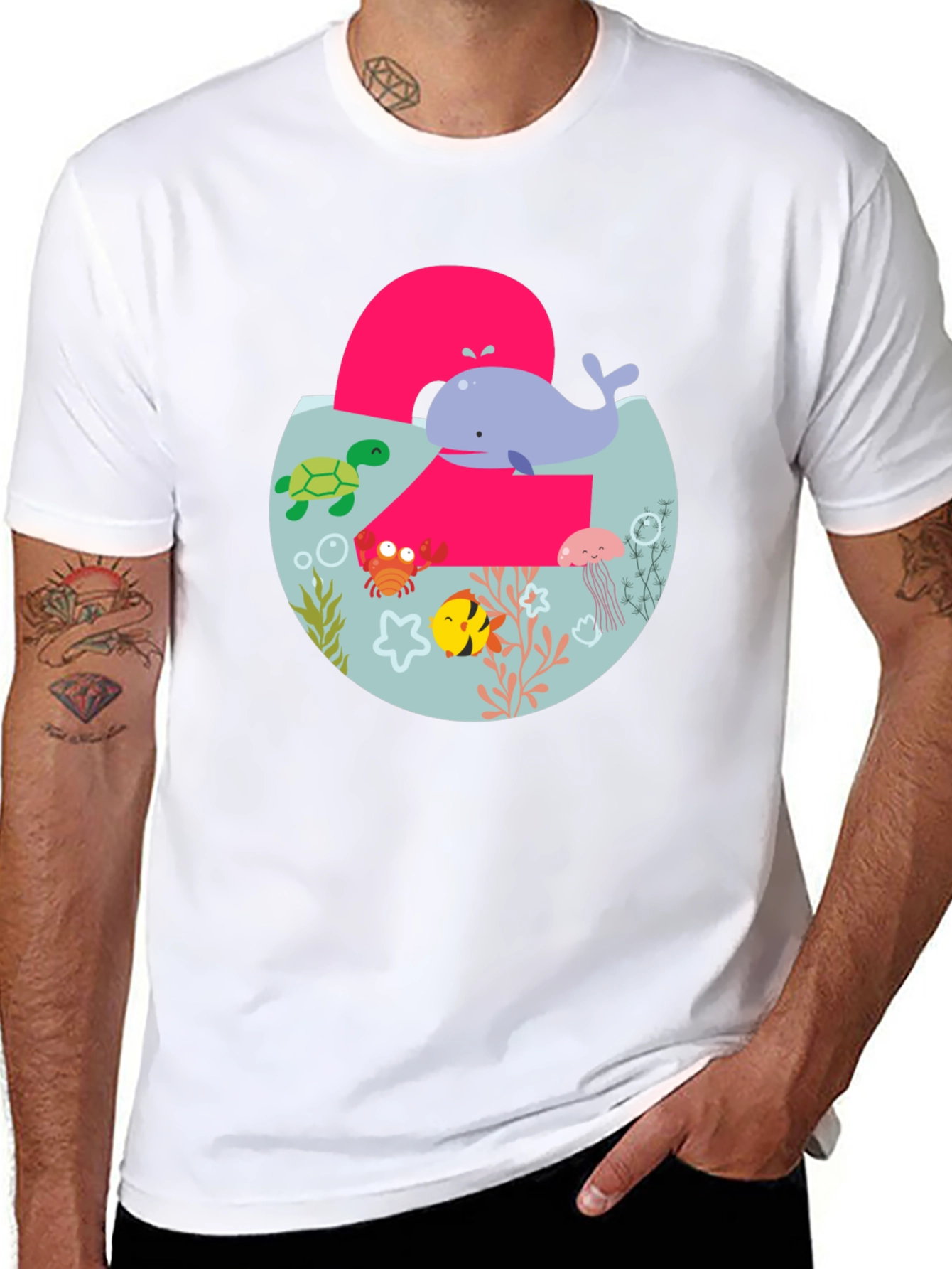 Kids 2nd Birthday Ocean Theme T-Shirt