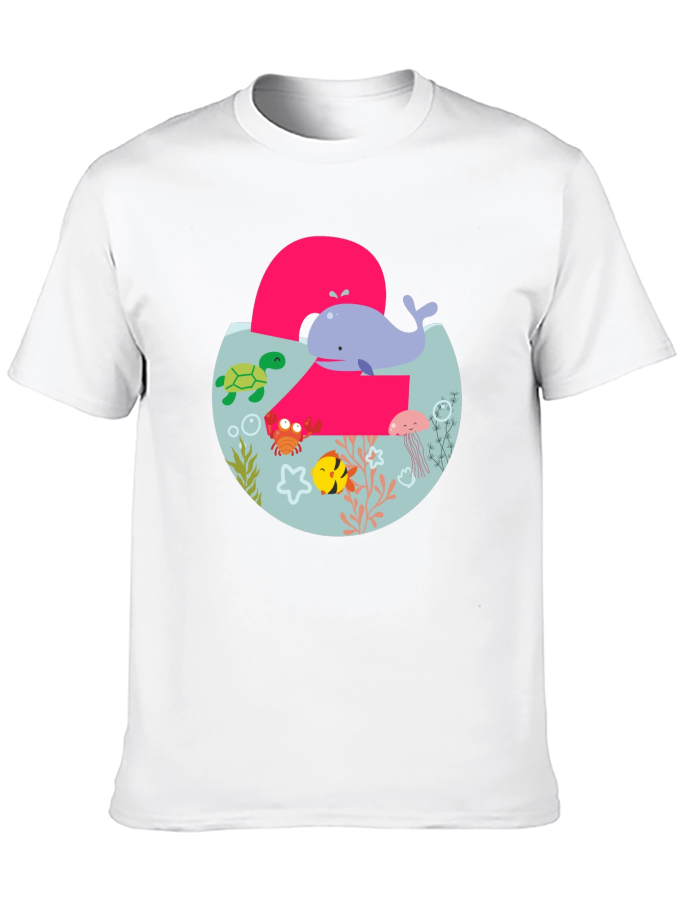 Kids 2nd Birthday Ocean Theme T-Shirt