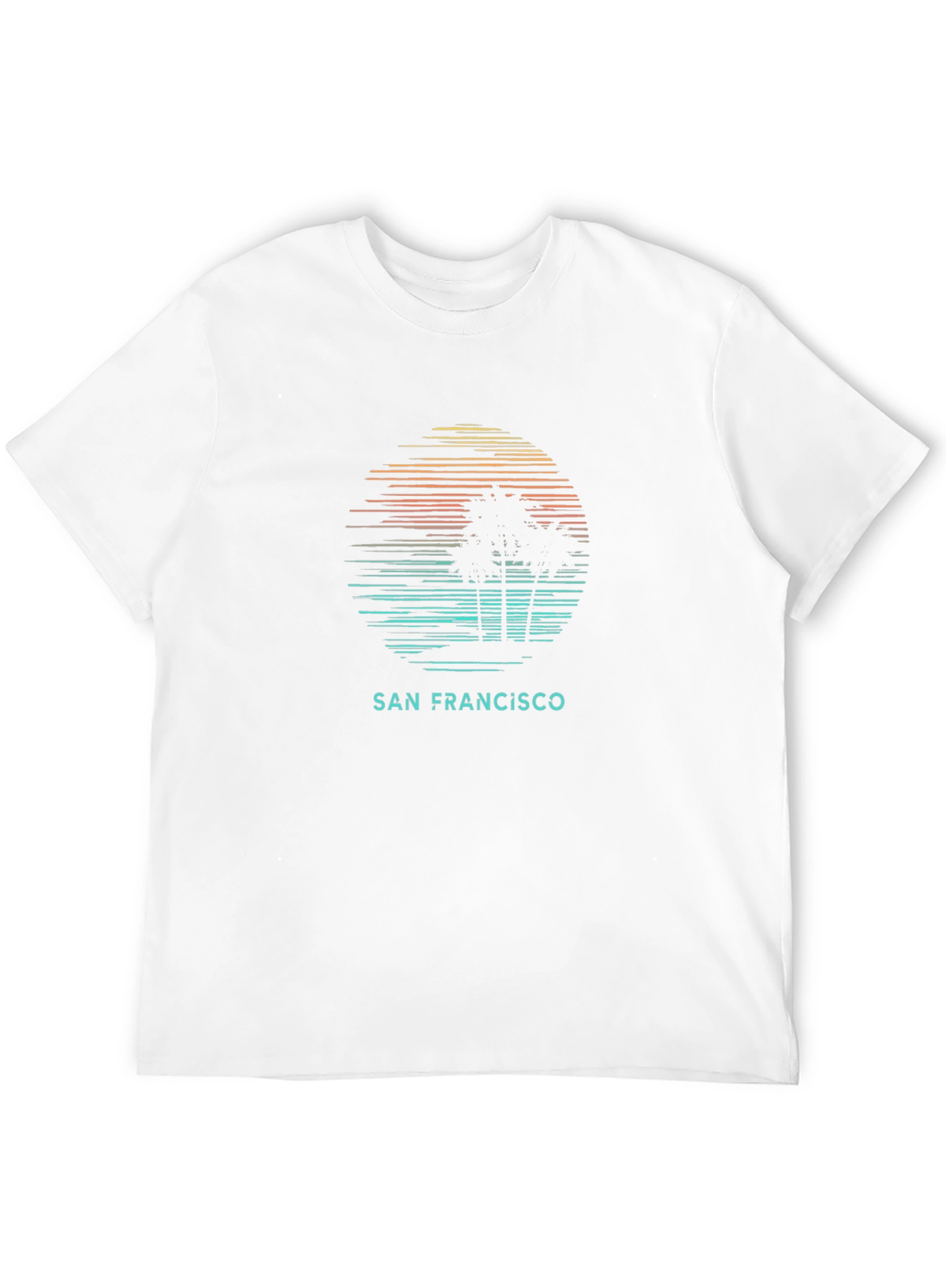 San Francisco Sunset Graphic Tee - Mens Black T-Shirt