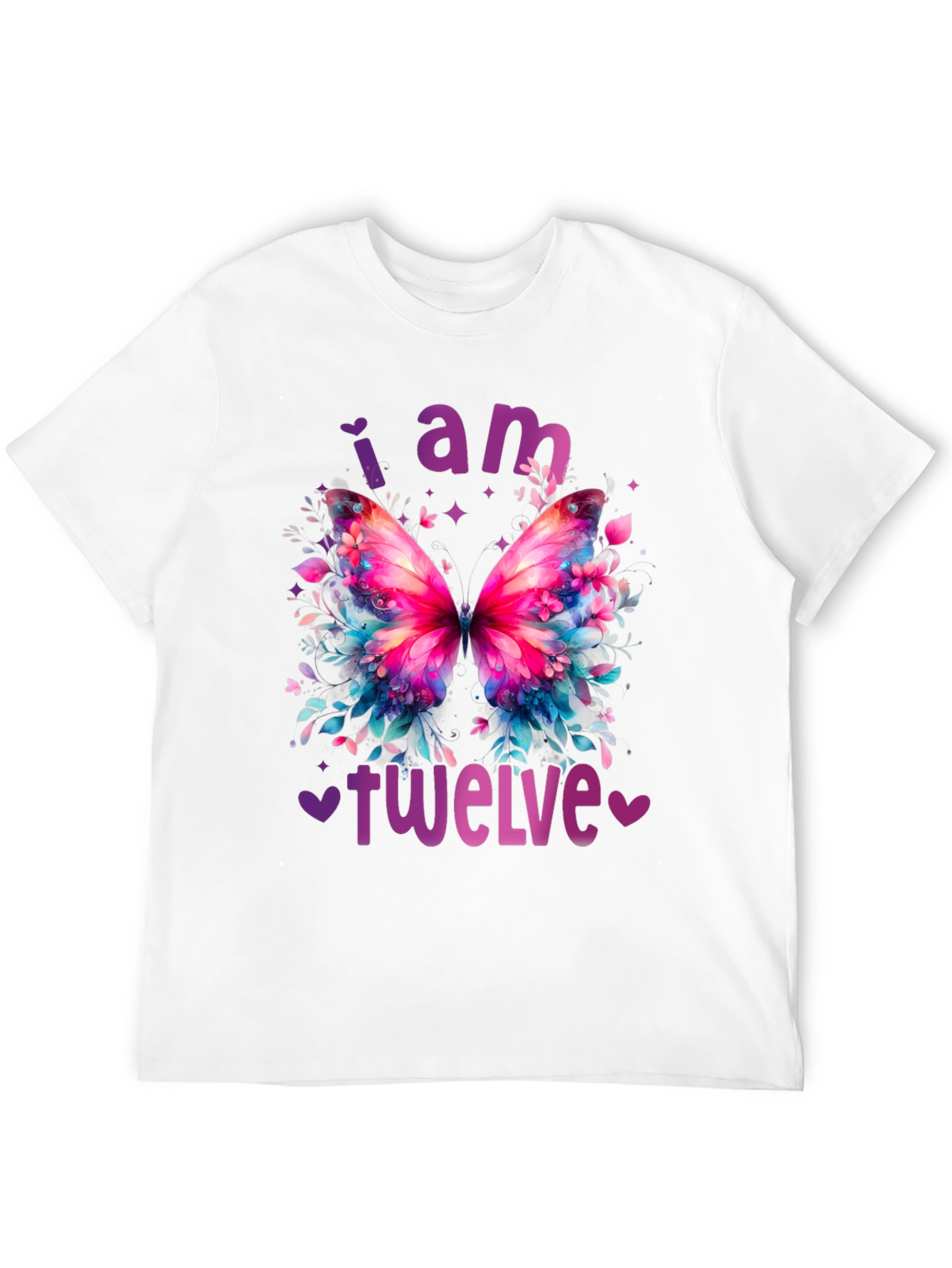 I am Twelve Butterfly T-Shirt - Birthday Tee