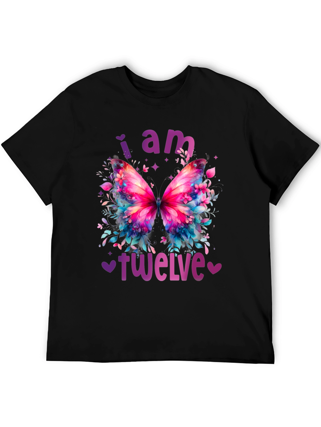 I am Twelve Butterfly T-Shirt - Birthday Tee