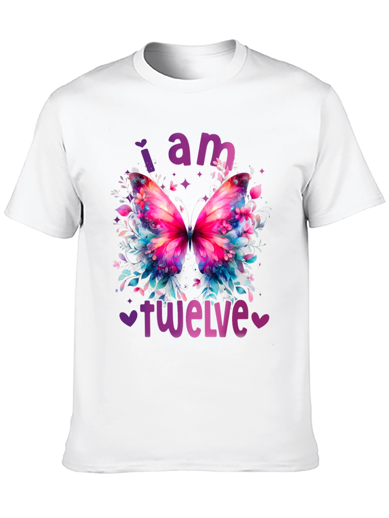 I am Twelve Butterfly T-Shirt - Birthday Tee
