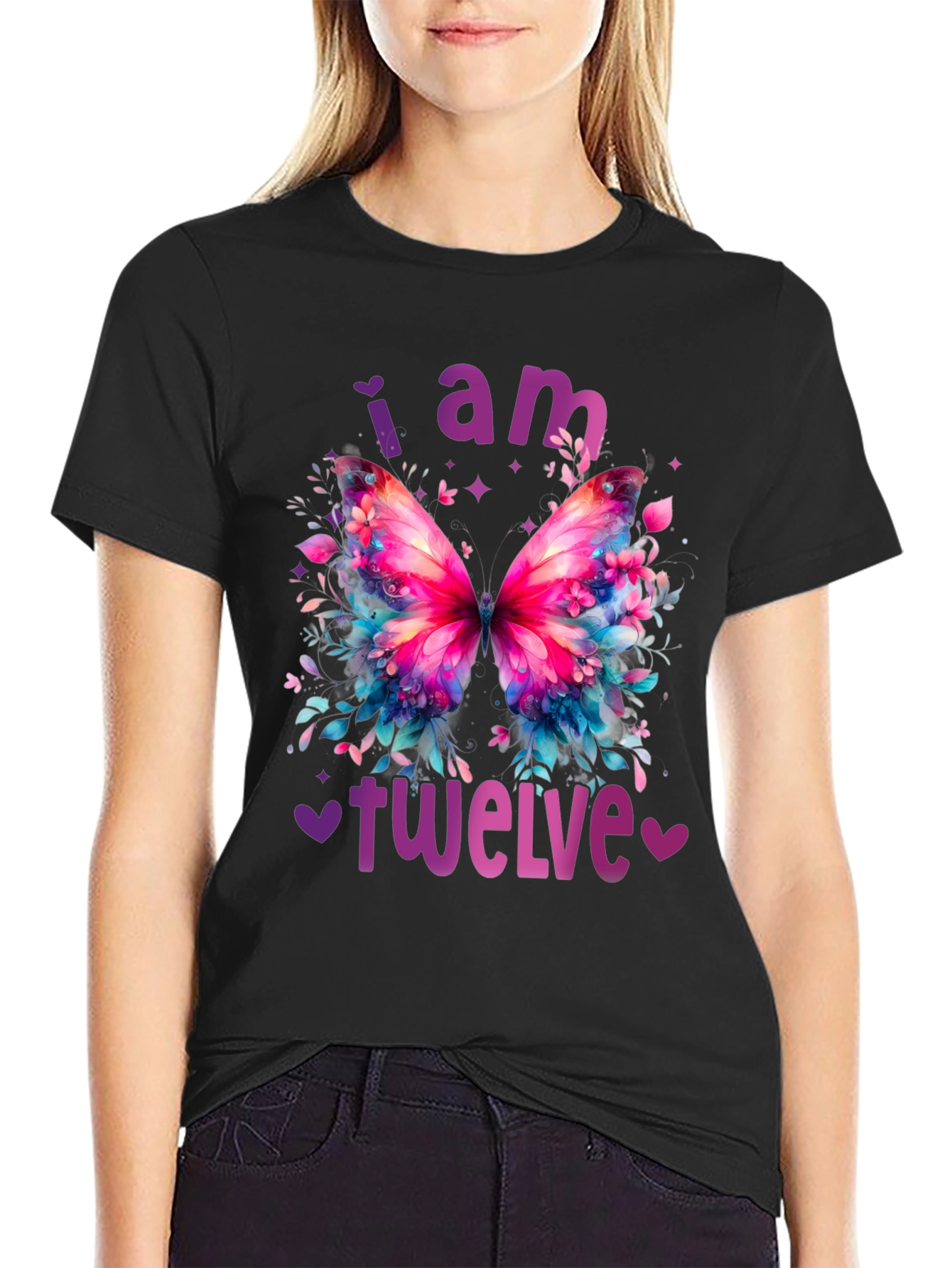 I am Twelve Butterfly T-Shirt - Birthday Tee