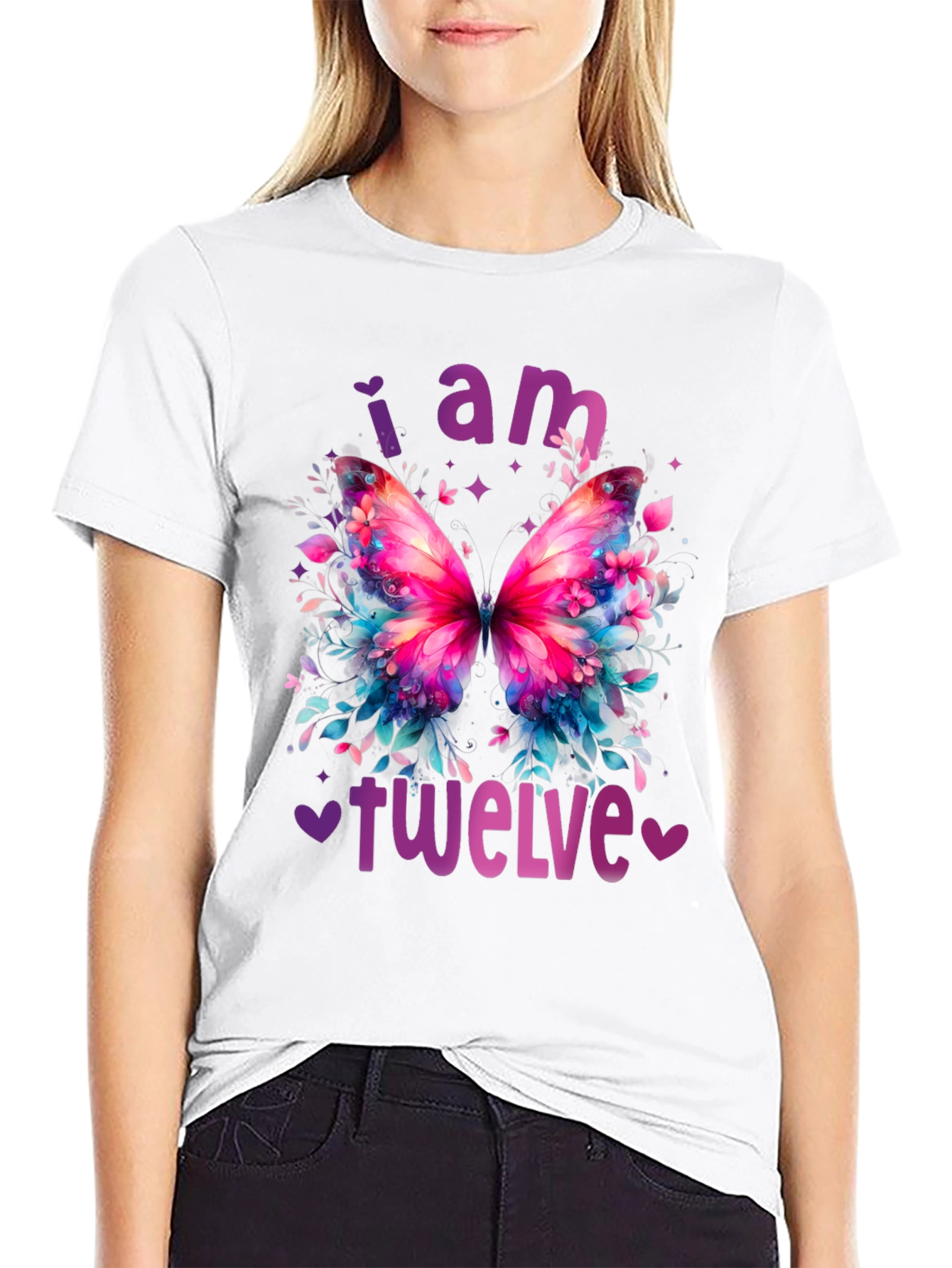 I am Twelve Butterfly T-Shirt - Birthday Tee