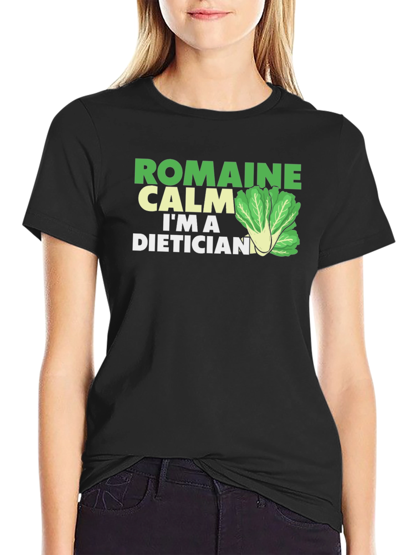 Romaine Calm Dietician T-Shirt - Funny Health Food Tee