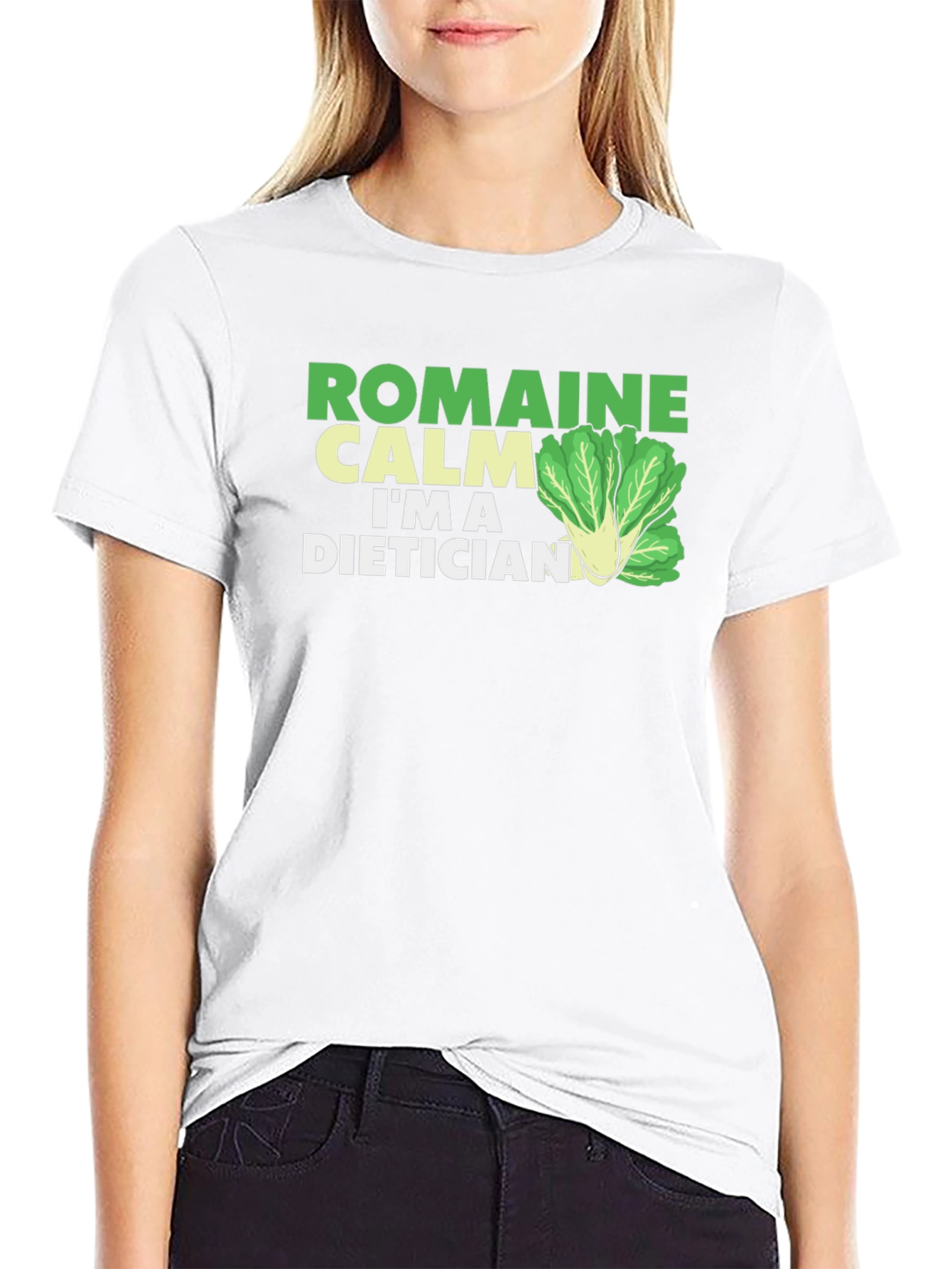 Romaine Calm Dietician T-Shirt - Funny Health Food Tee