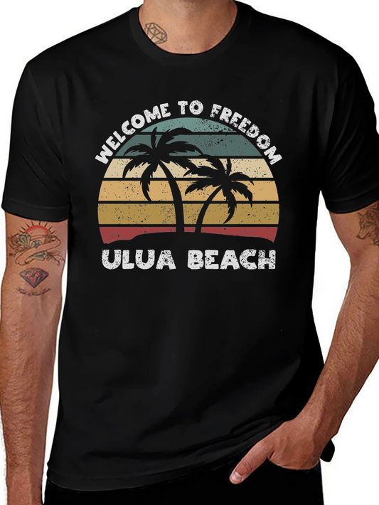 Retro Ulua Beach T-Shirt - Welcome to Freedom Tee