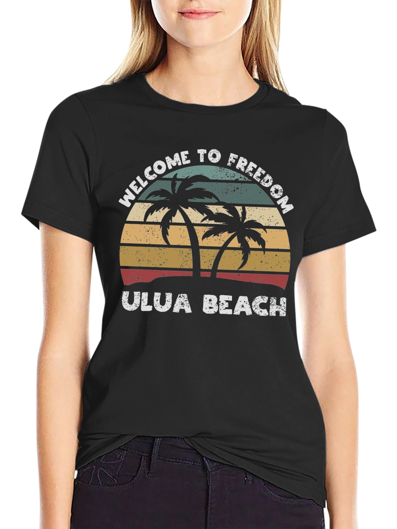 Retro Ulua Beach T-Shirt - Welcome to Freedom Tee