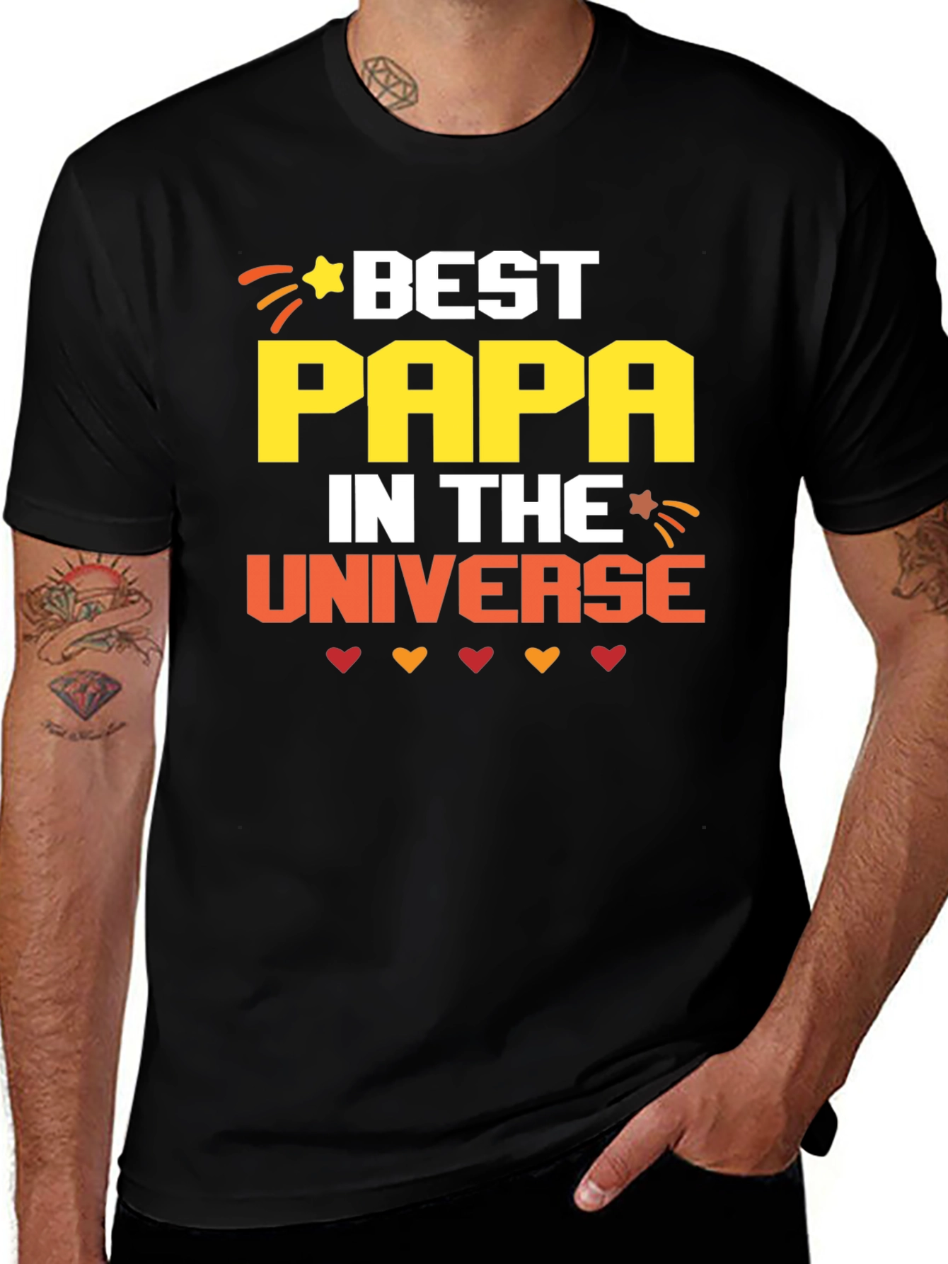 Best Papa in the Universe Graphic T-Shirt