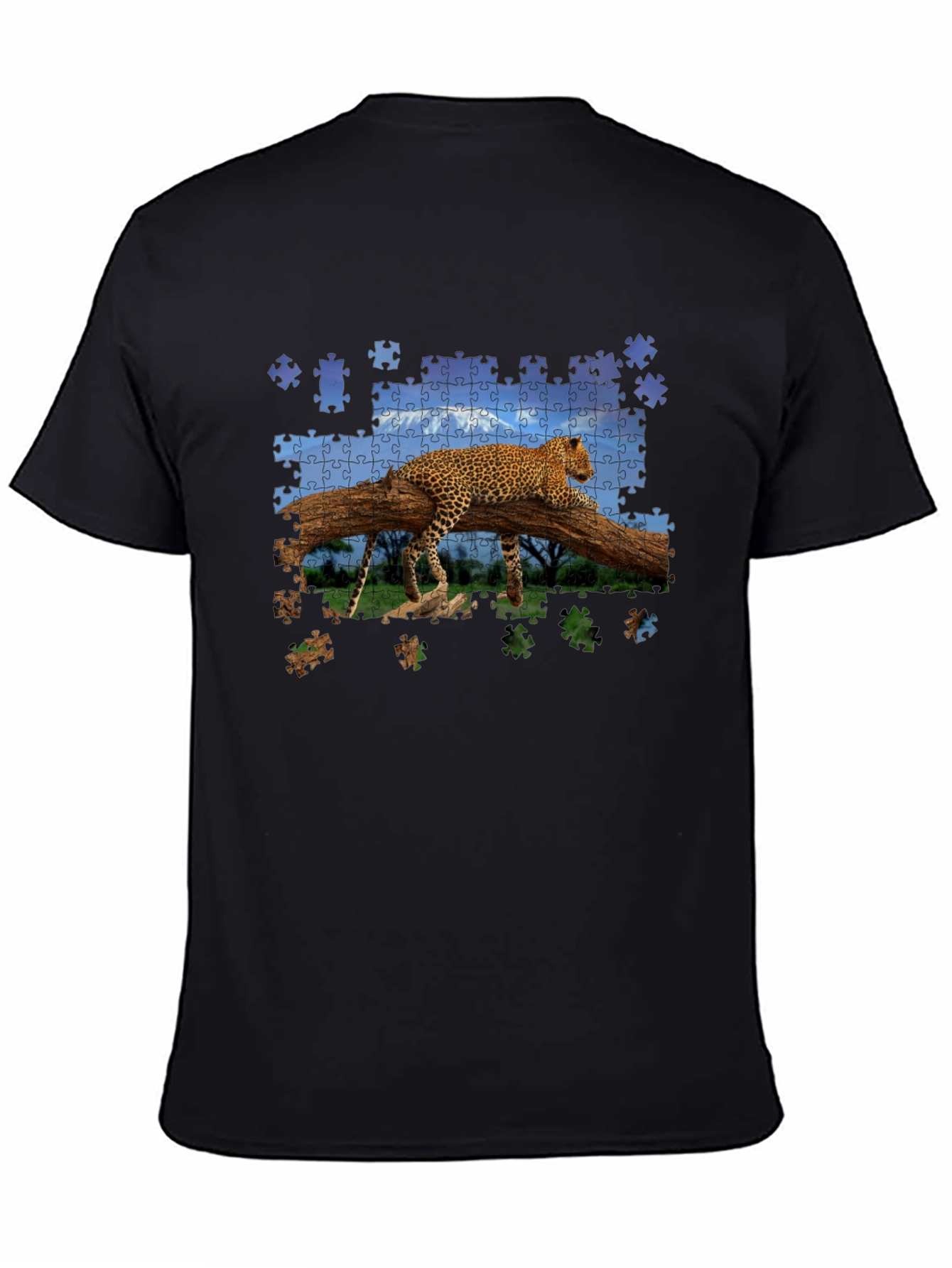 Leopard Puzzle T-Shirt - Unique Design