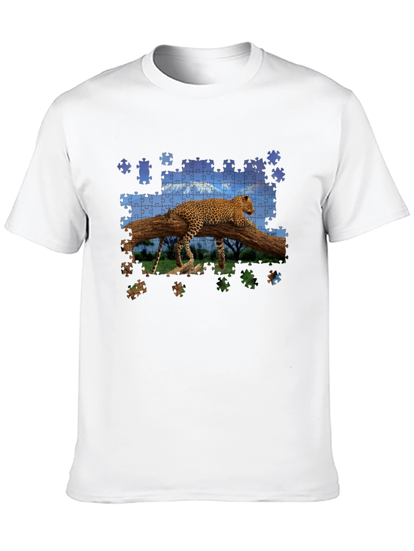Leopard Puzzle T-Shirt - Unique Design