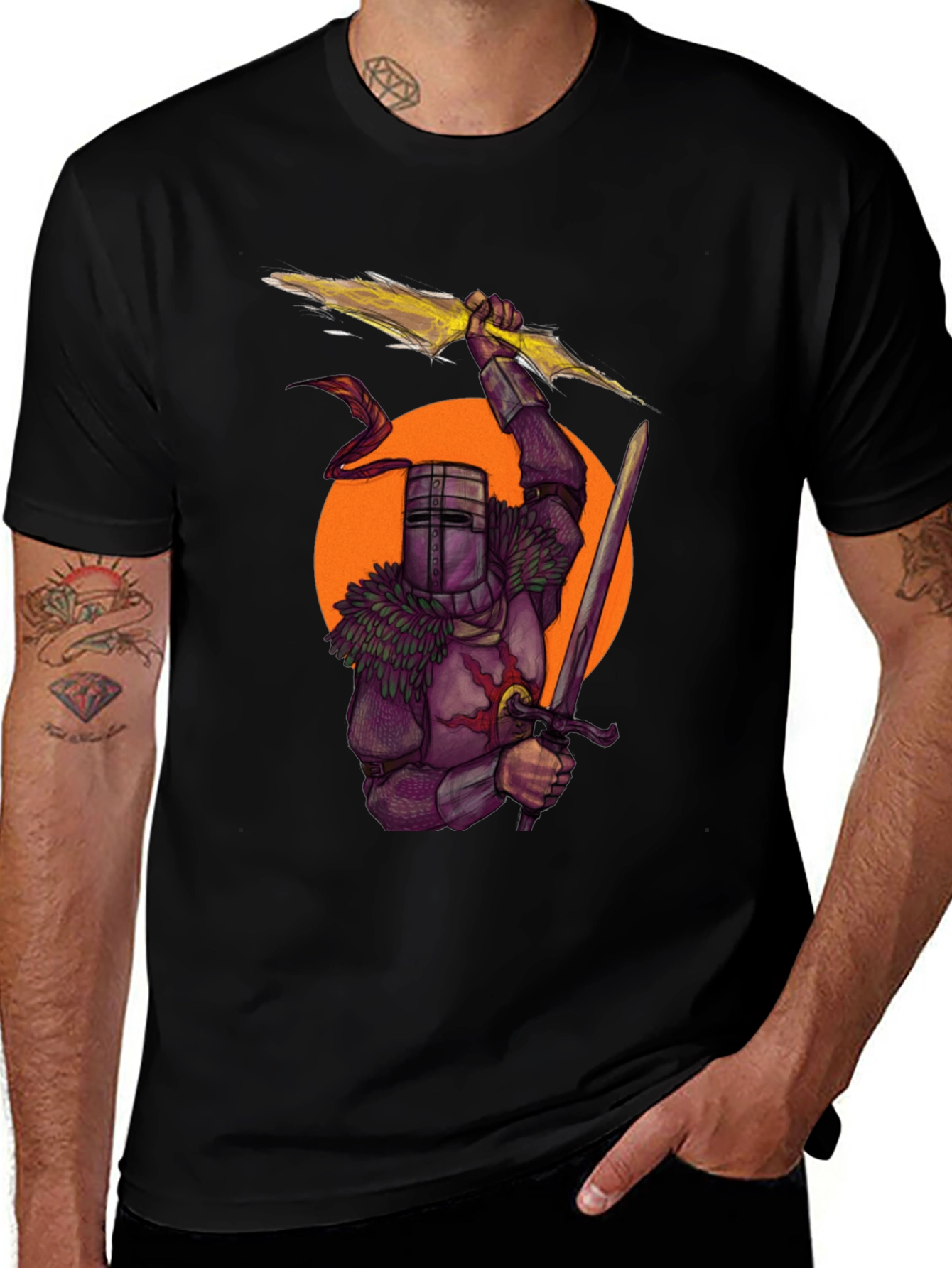Knight Graphic T-Shirt - Black