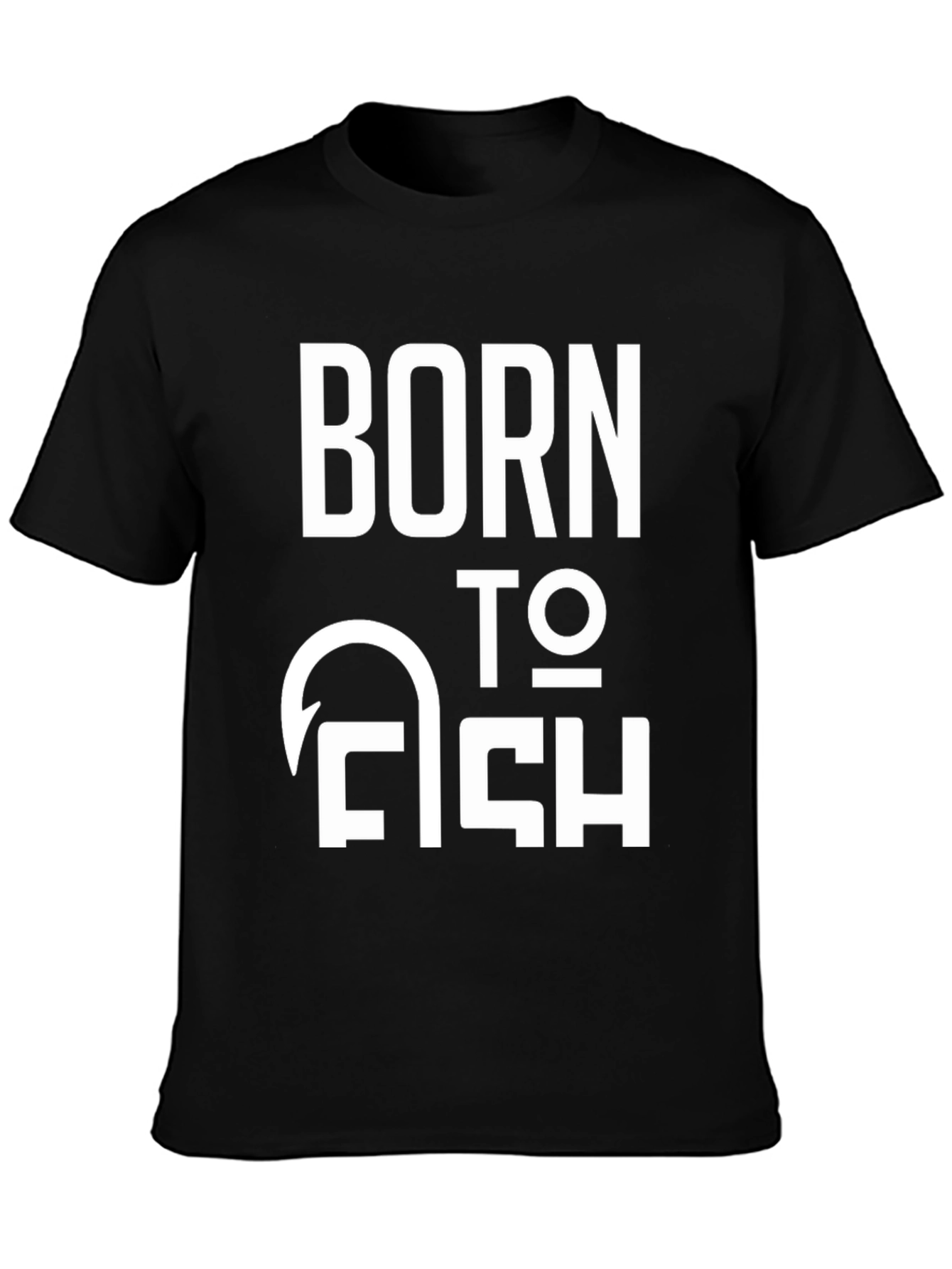 Born to Fish Graphic T-Shirt - Black