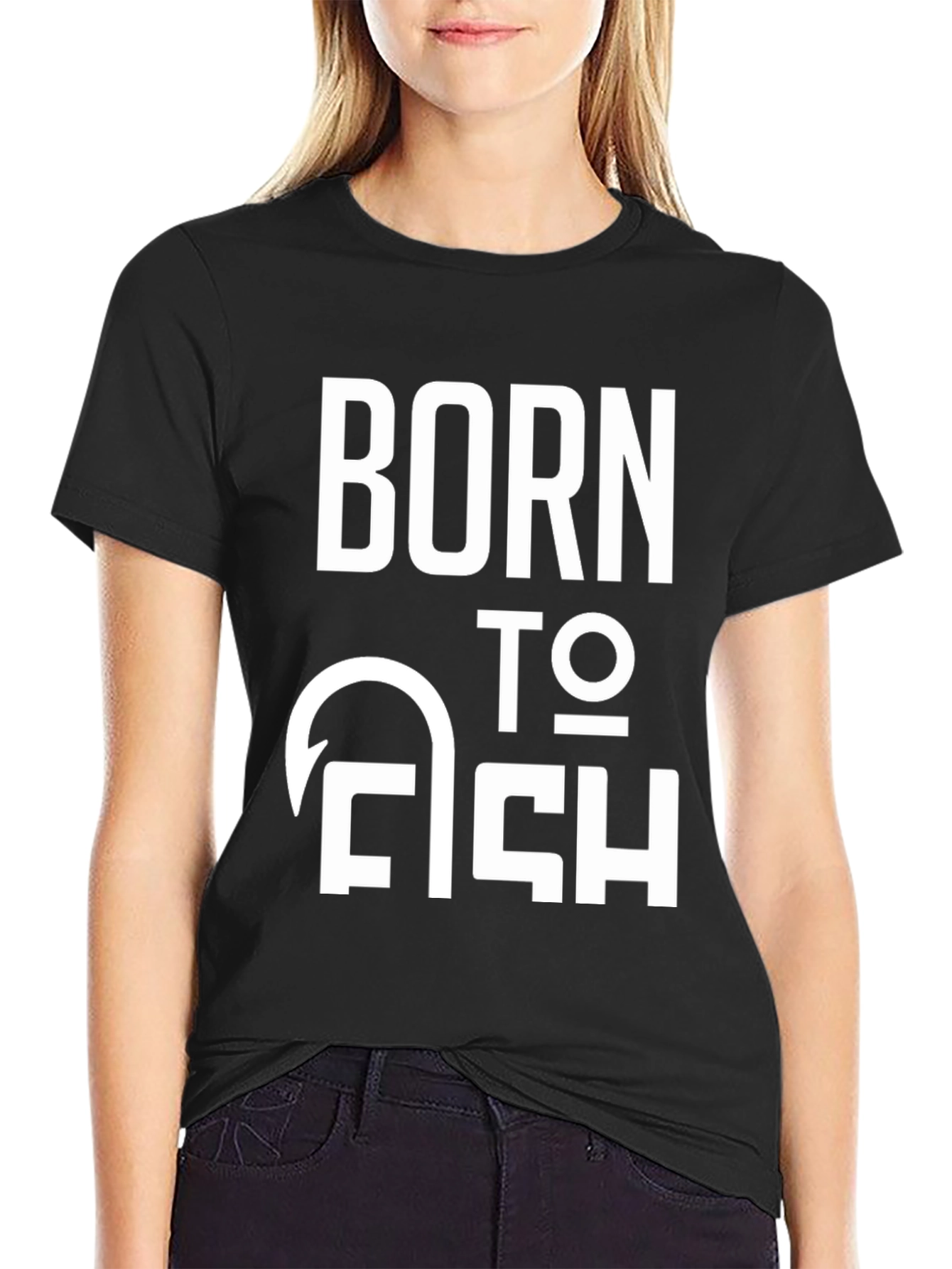 Born to Fish Graphic T-Shirt - Black