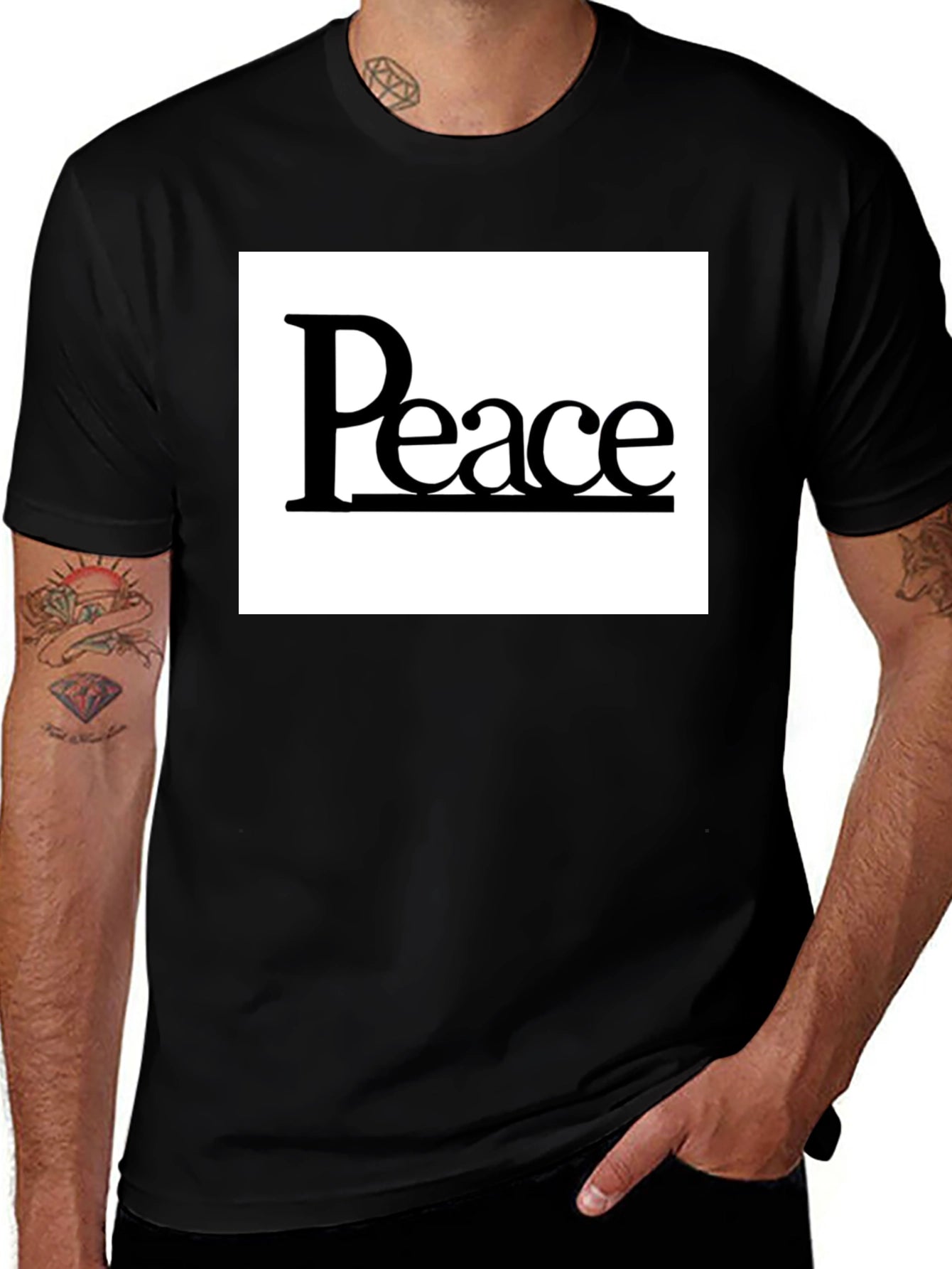 Peace Graphic Tee - Classic Black