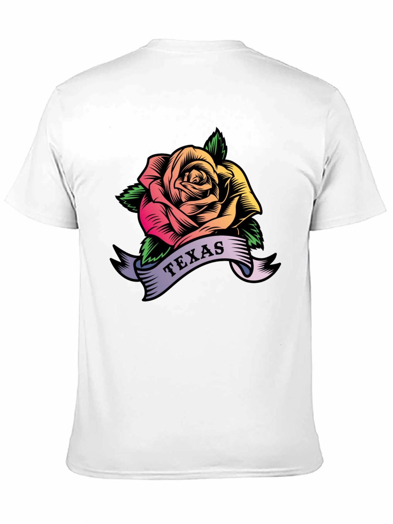 Texas Rose Graphic T-Shirt - Mens Black Tee