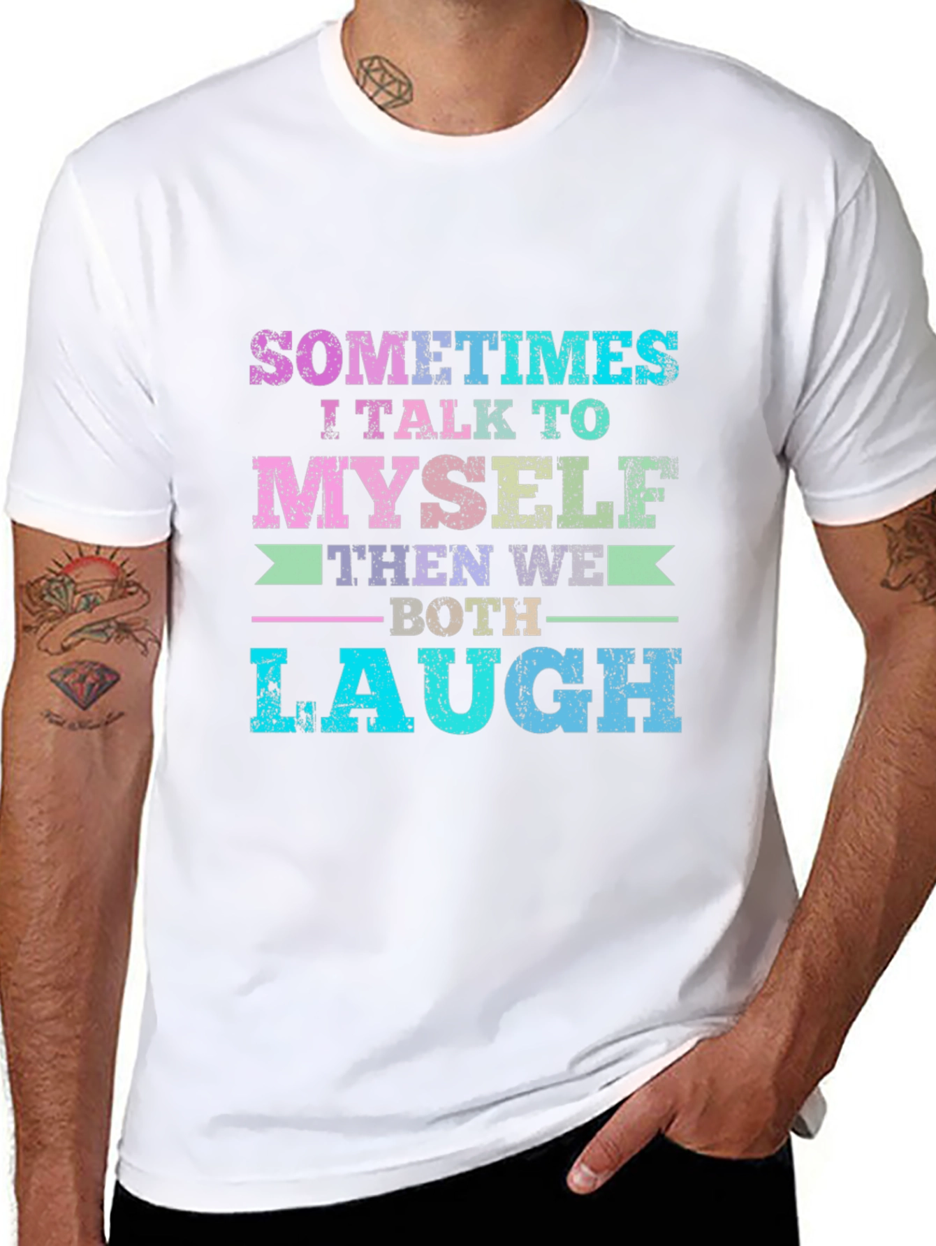 Funny Graphic T-Shirt - Sometimes I Talk To Myself