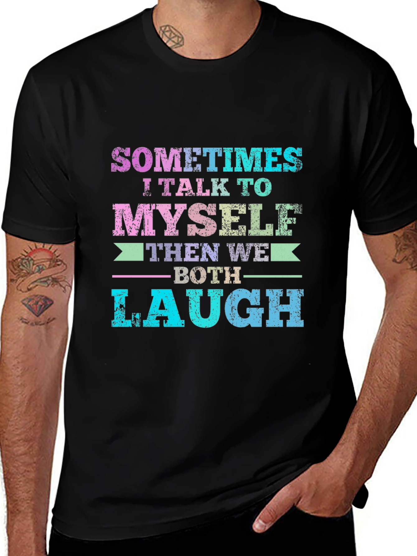 Funny Graphic T-Shirt - Sometimes I Talk To Myself