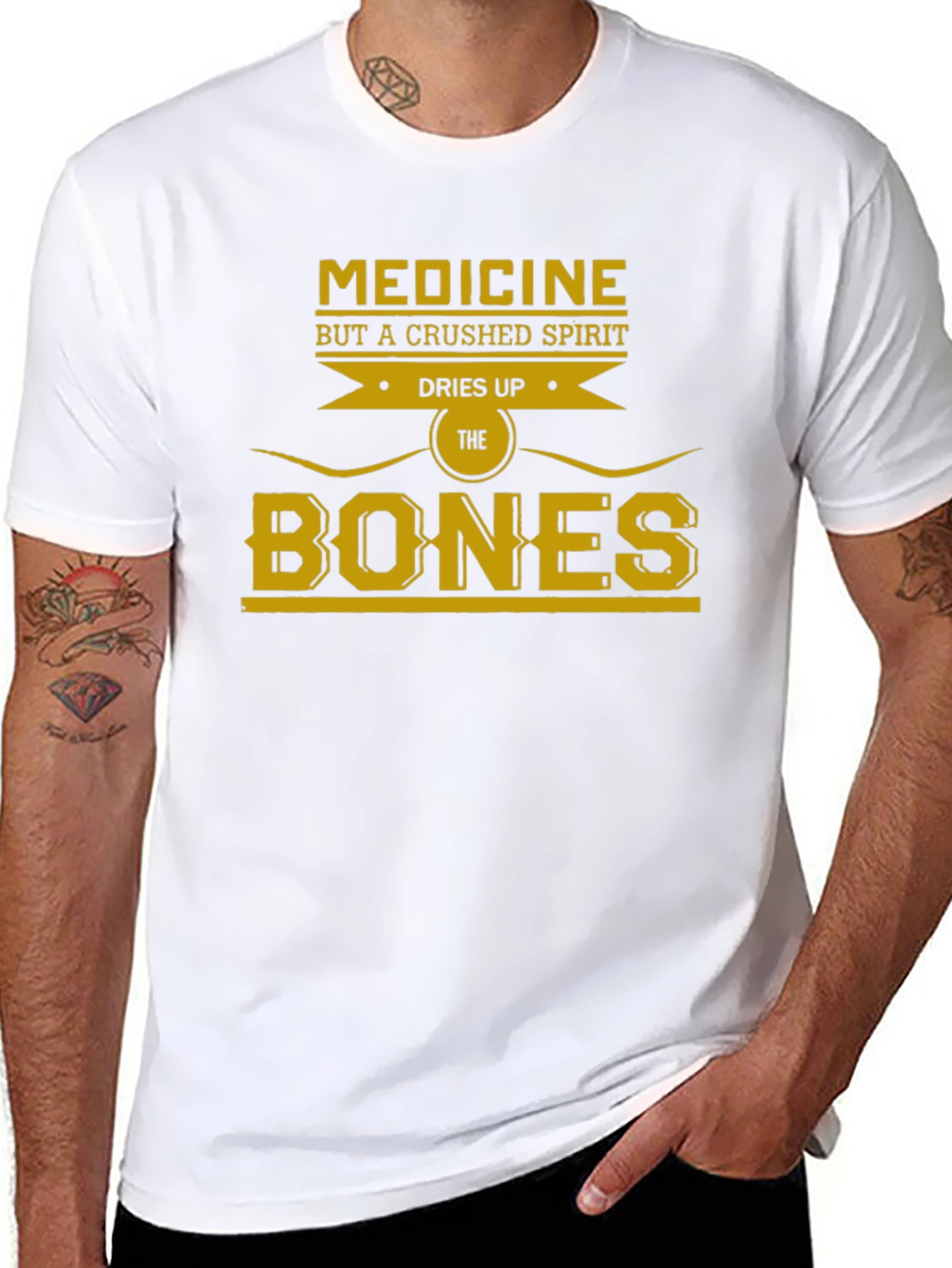 Medicine Dries Up the Bones Graphic T-Shirt