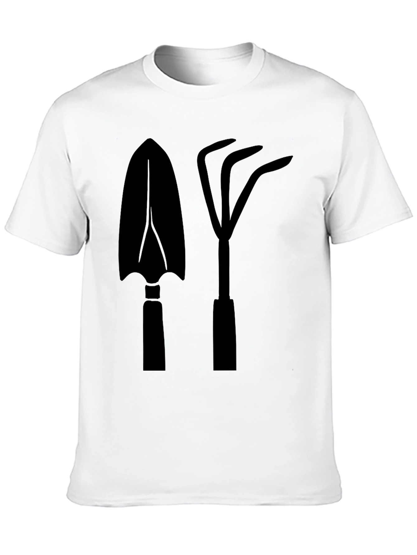 Gardeners Delight: Black T-Shirt with Tool Graphics