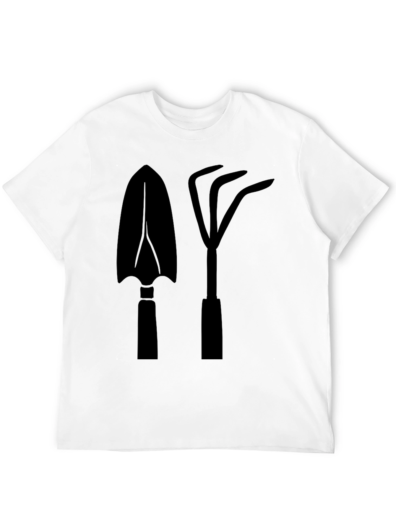 Gardeners Delight: Black T-Shirt with Tool Graphics