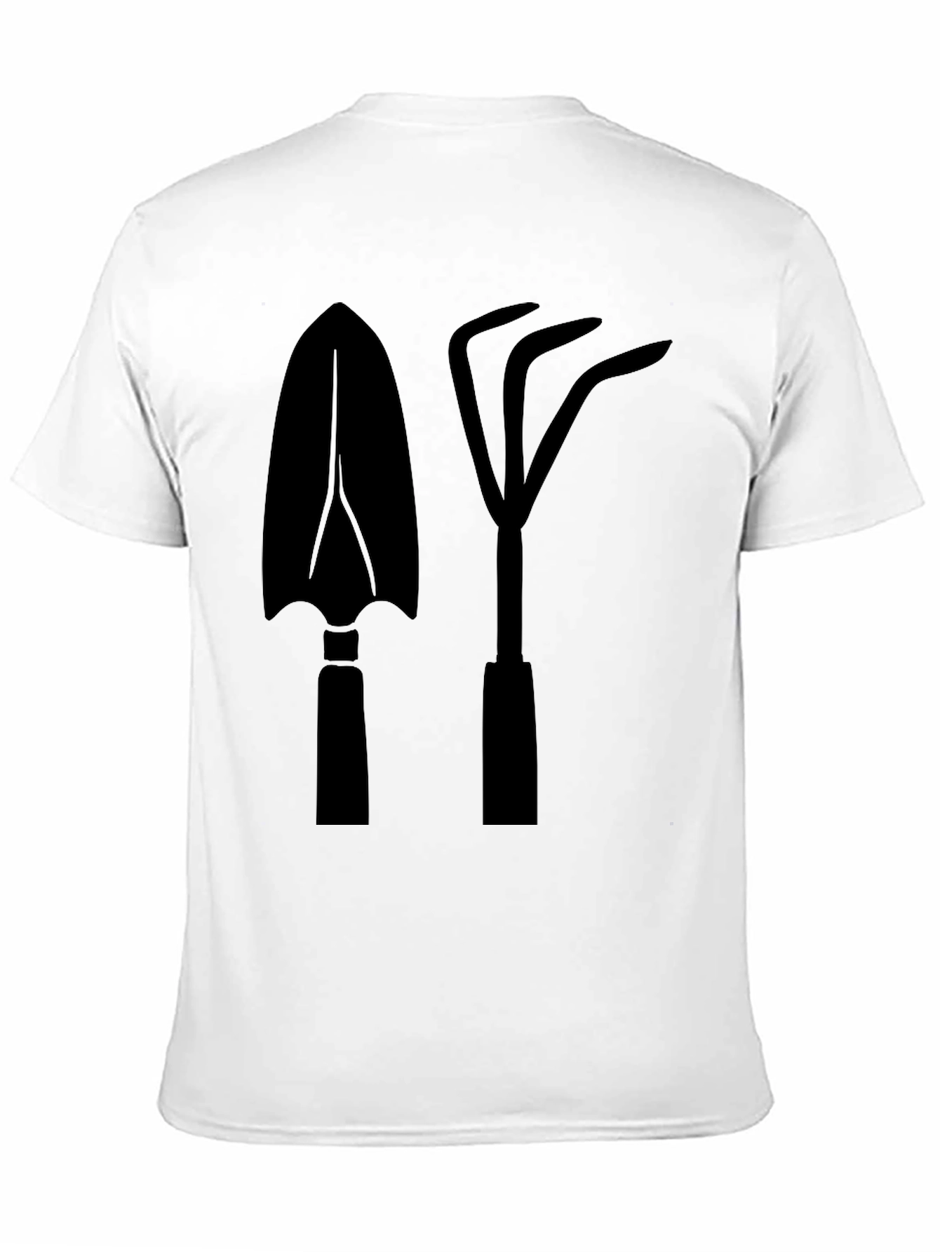 Gardeners Delight: Black T-Shirt with Tool Graphics