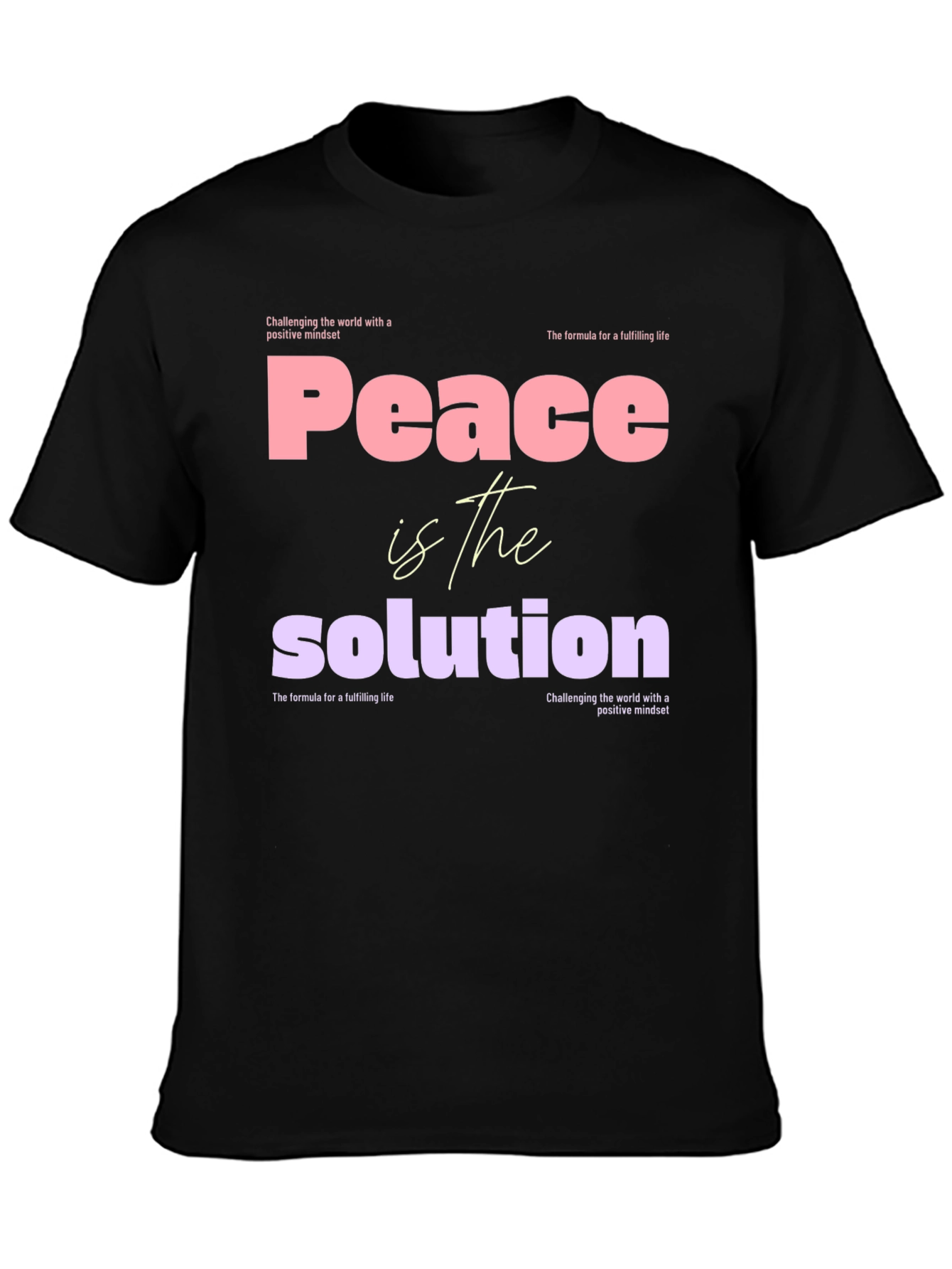 Peace is the Solution Graphic Tee - Positive Mindset