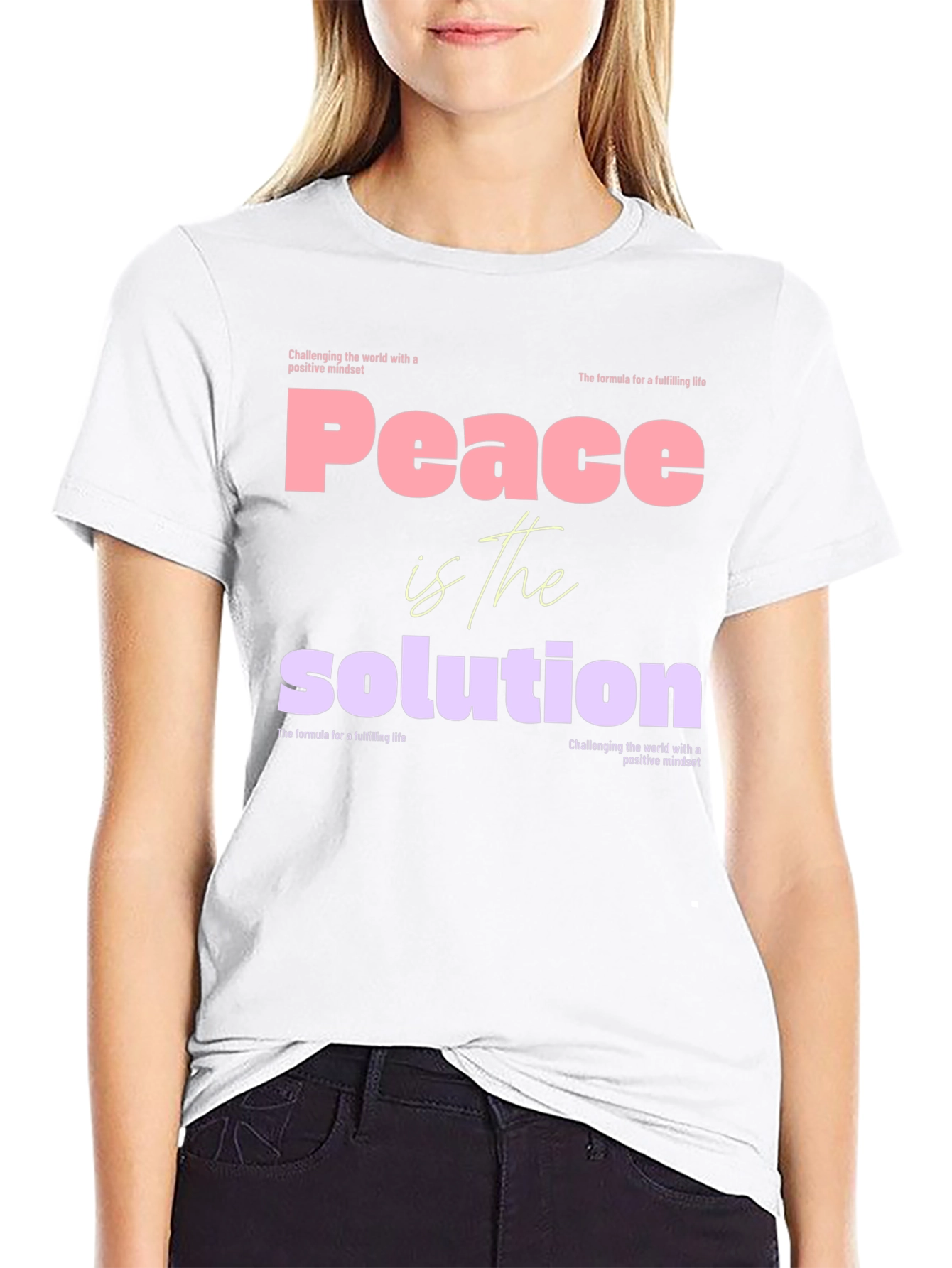 Peace is the Solution Graphic Tee - Positive Mindset
