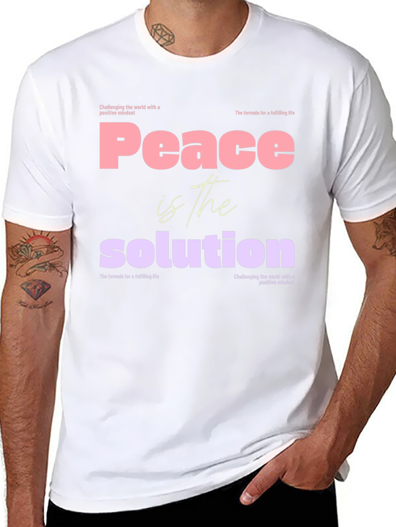 Peace is the Solution Graphic Tee - Positive Mindset