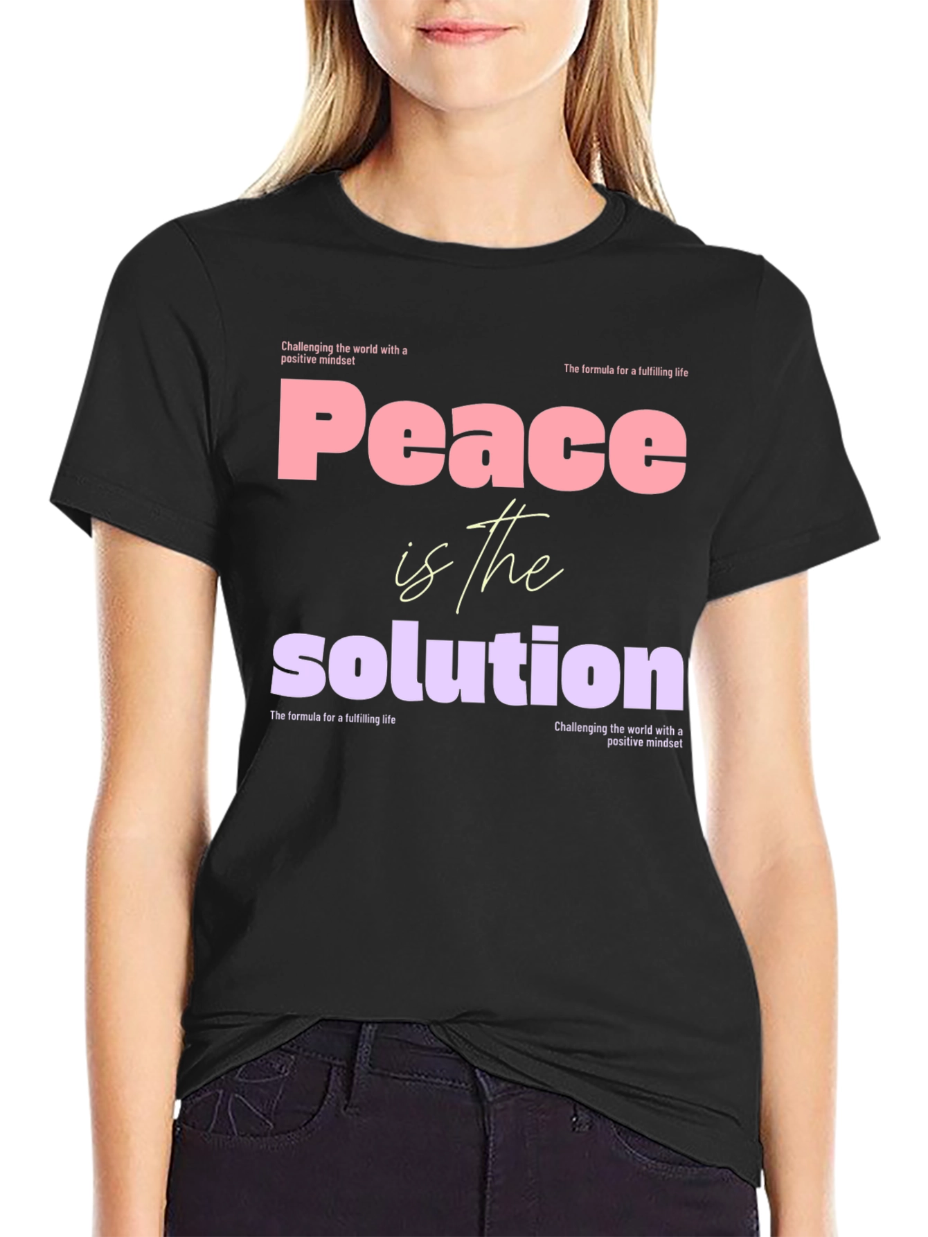 Peace is the Solution Graphic Tee - Positive Mindset