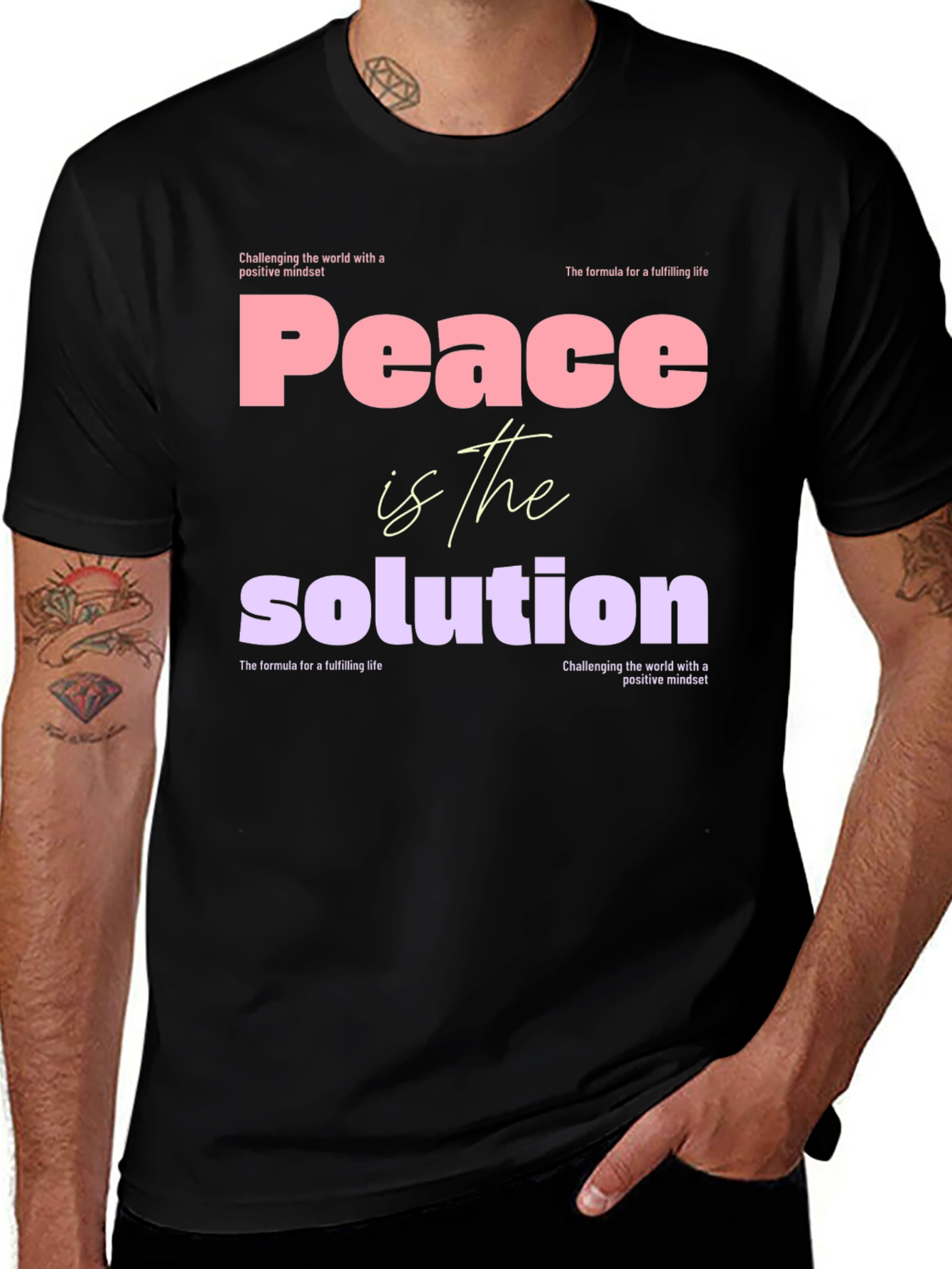 Peace is the Solution Graphic Tee - Positive Mindset