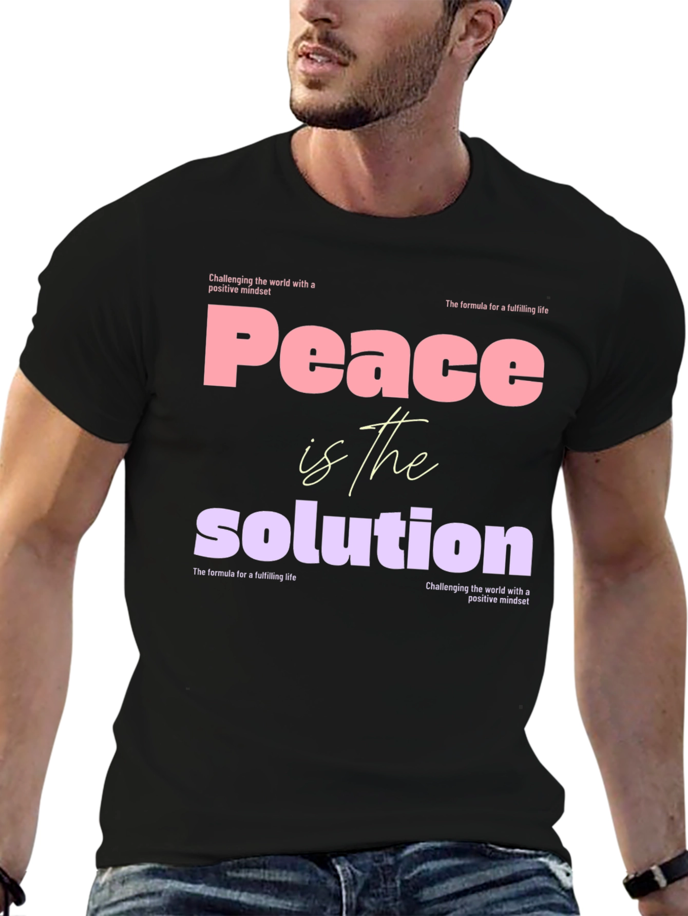Peace is the Solution Graphic Tee - Positive Mindset