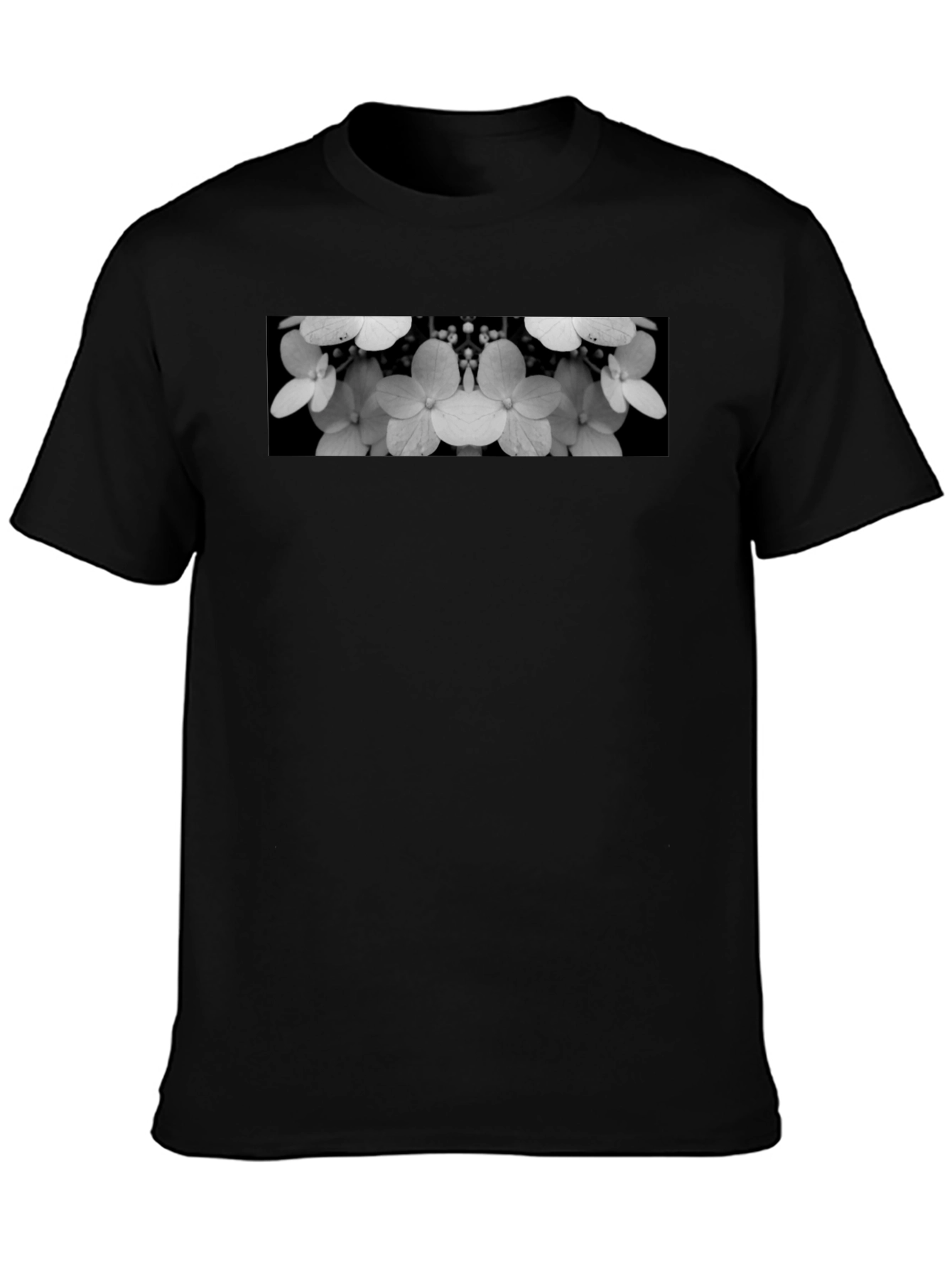 Black Floral Print Tee - Modern Style