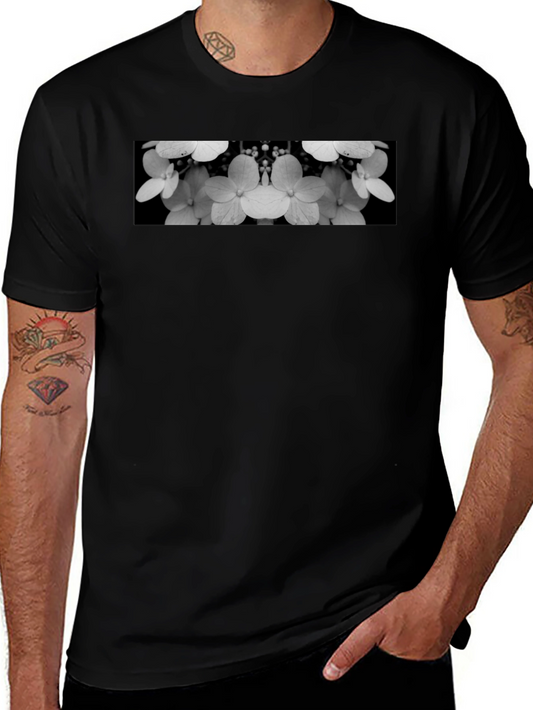 Black Floral Print Tee - Modern Style