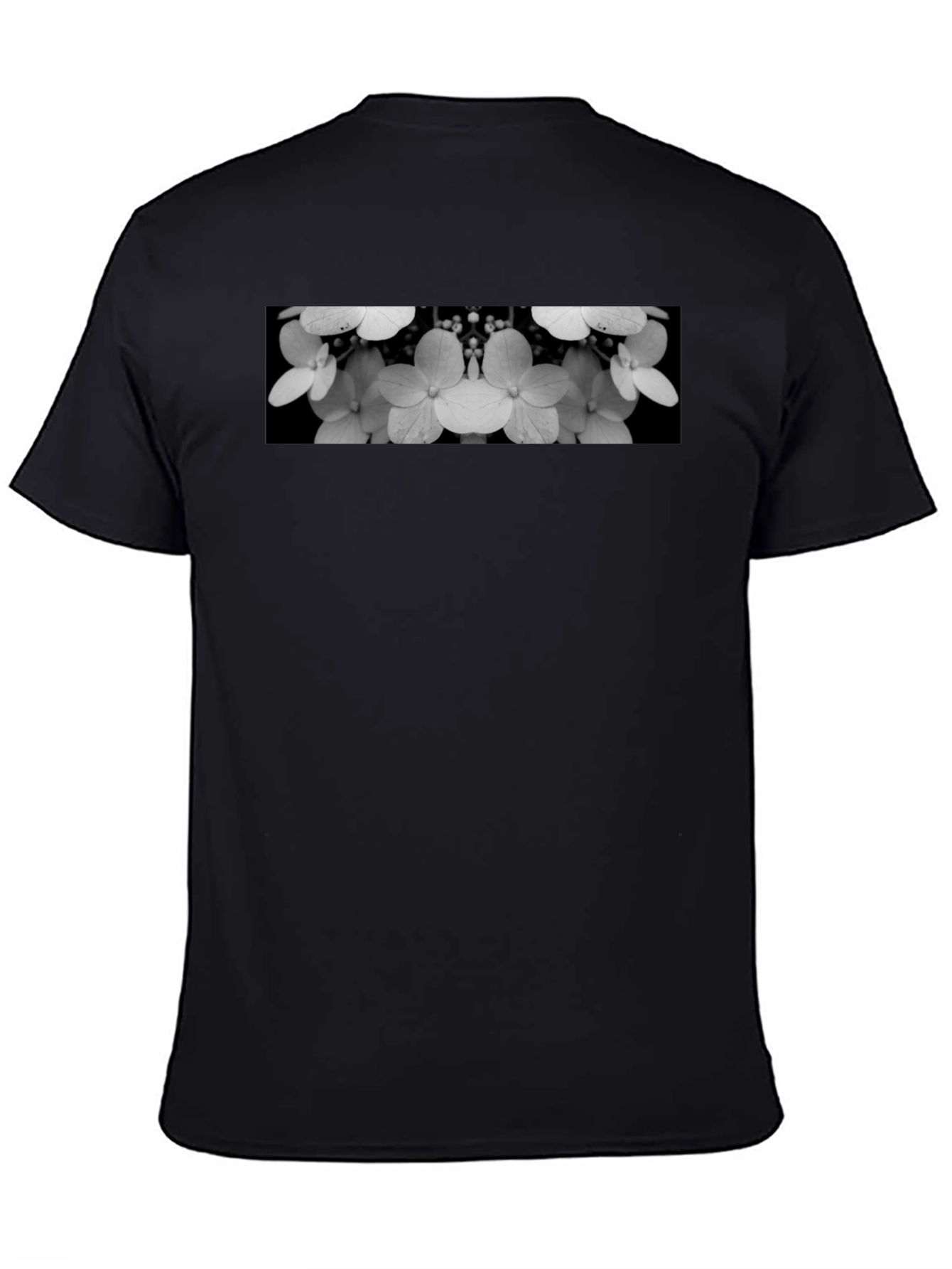 Black Floral Print Tee - Modern Style