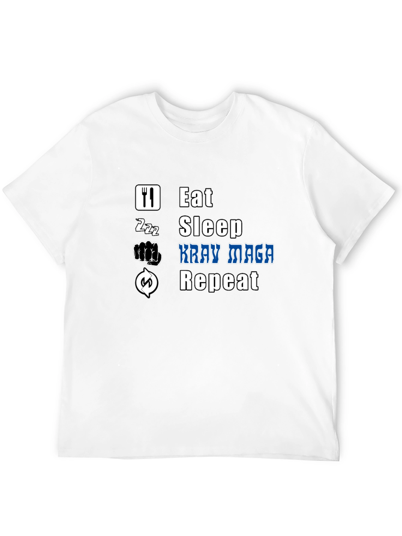 Eat Sleep Krav Maga Repeat Black T-Shirt
