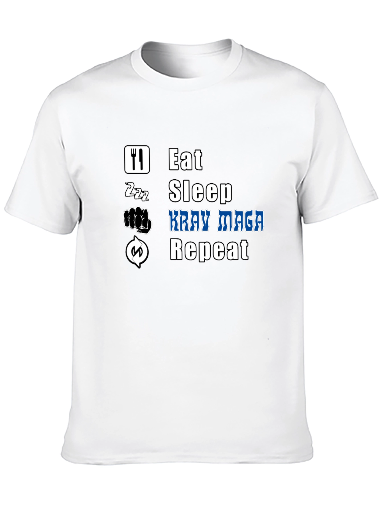 Eat Sleep Krav Maga Repeat Black T-Shirt