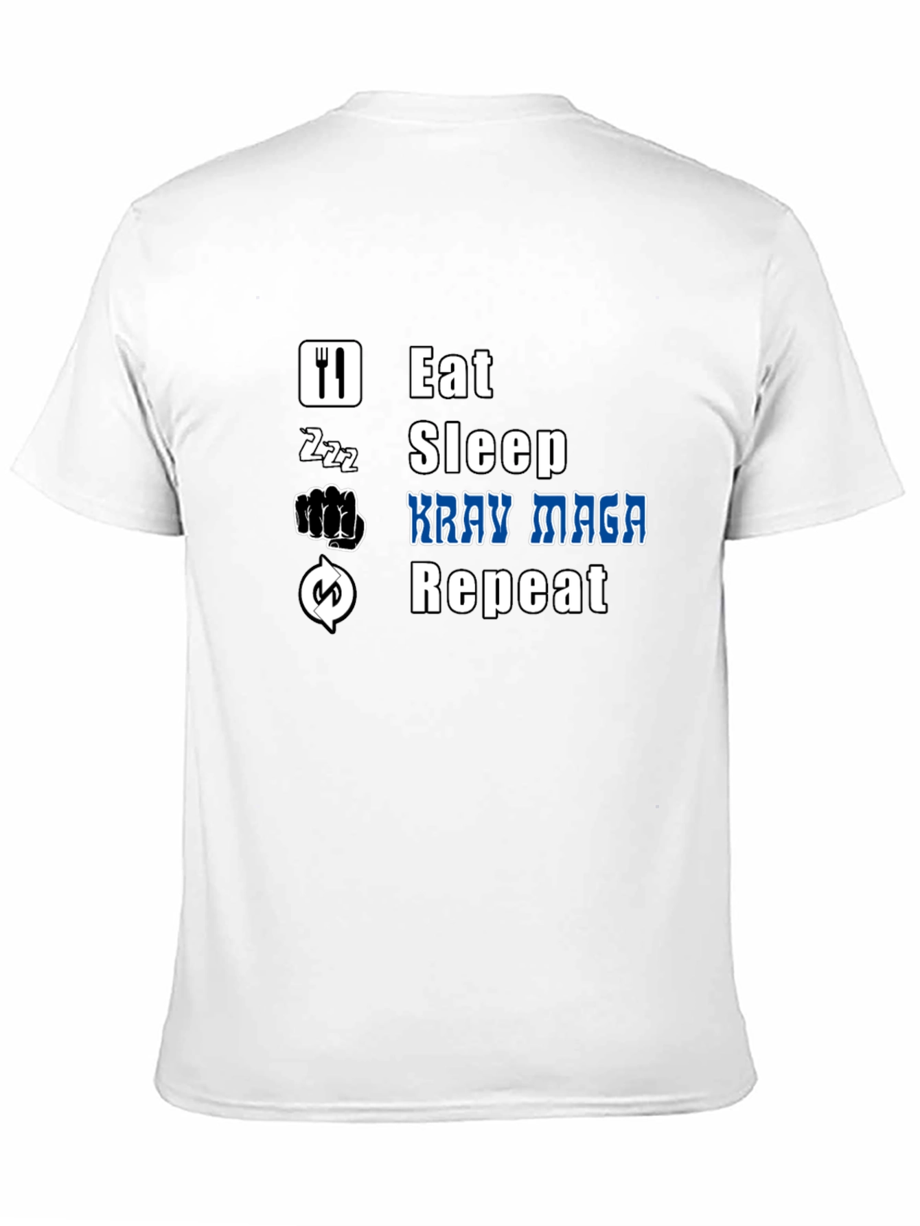 Eat Sleep Krav Maga Repeat Black T-Shirt