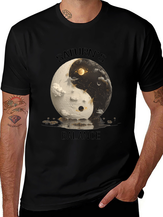 Saturns Balance Yin Yang Graphic Tee