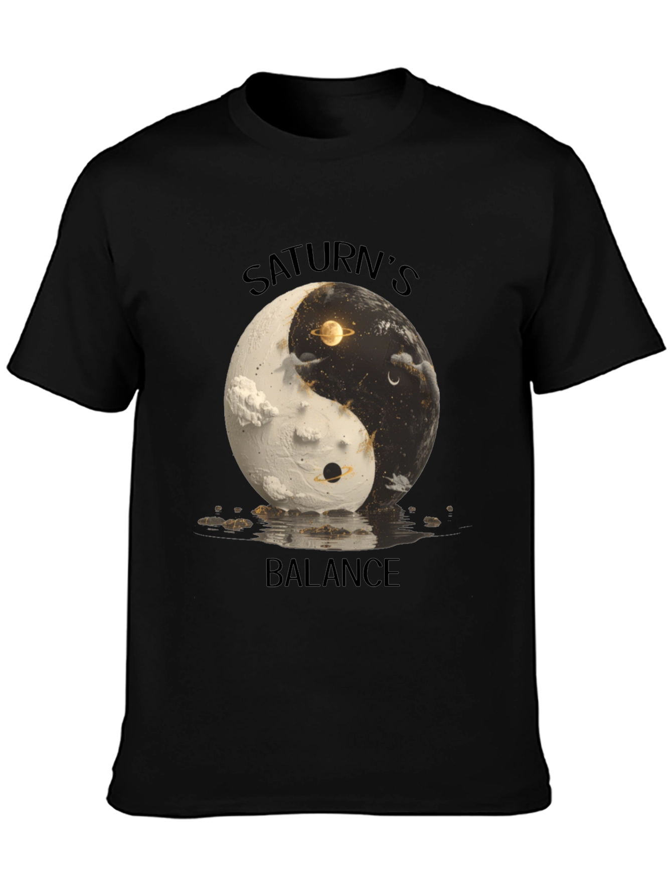 Saturns Balance Yin Yang Graphic Tee