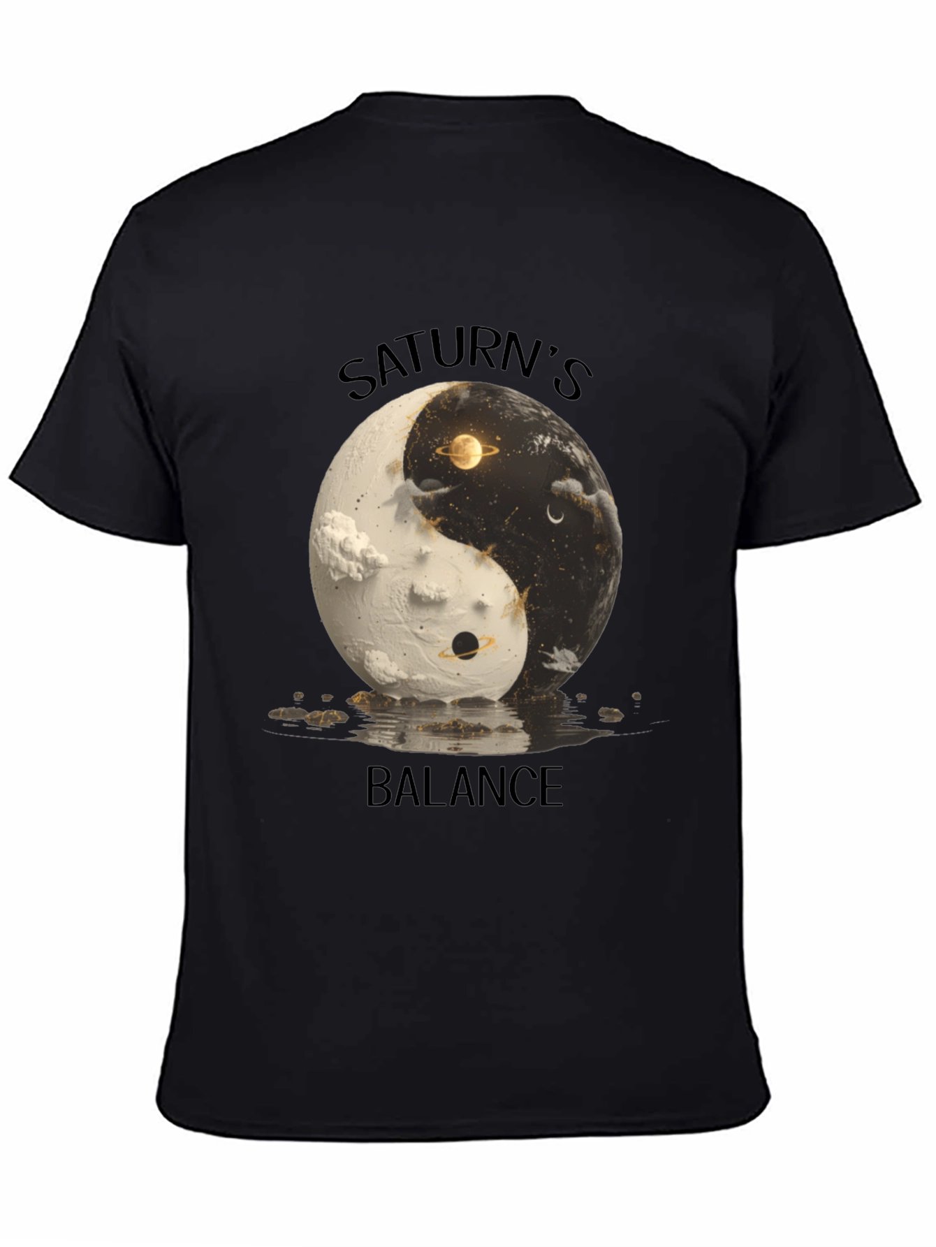 Saturns Balance Yin Yang Graphic Tee