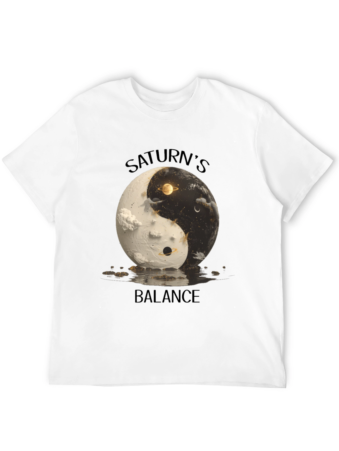 Saturns Balance Yin Yang Graphic Tee