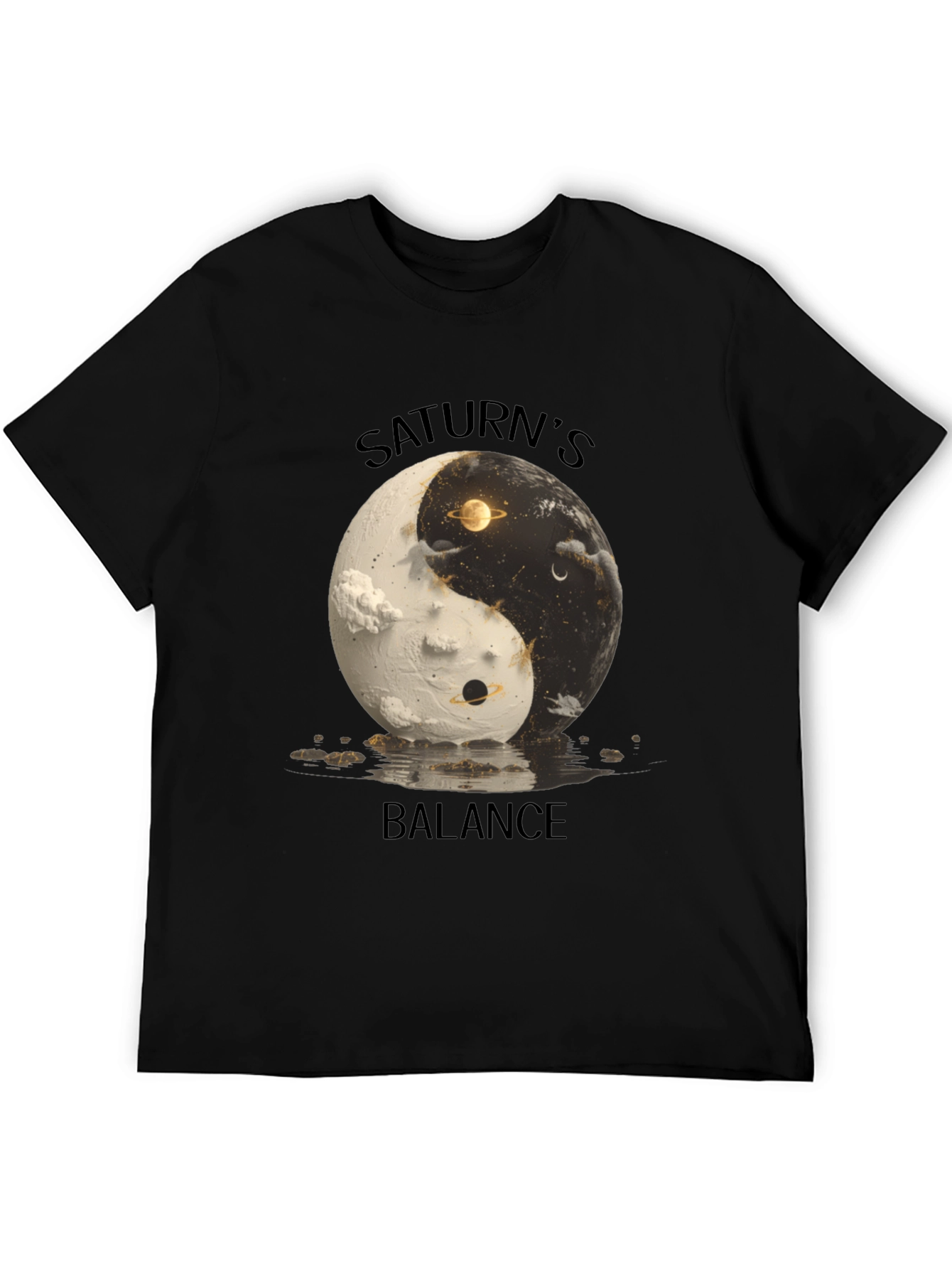 Saturns Balance Yin Yang Graphic Tee