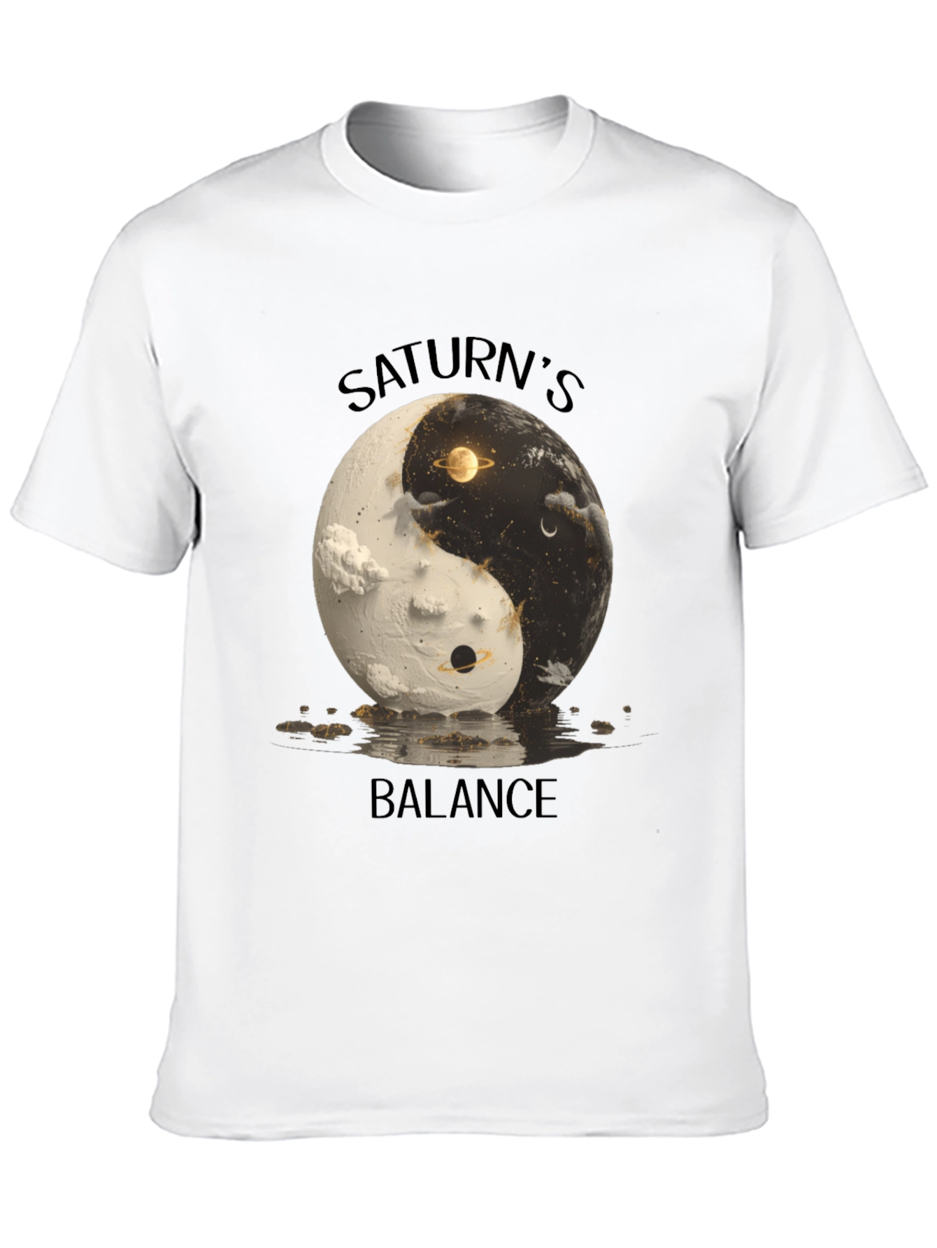 Saturns Balance Yin Yang Graphic Tee
